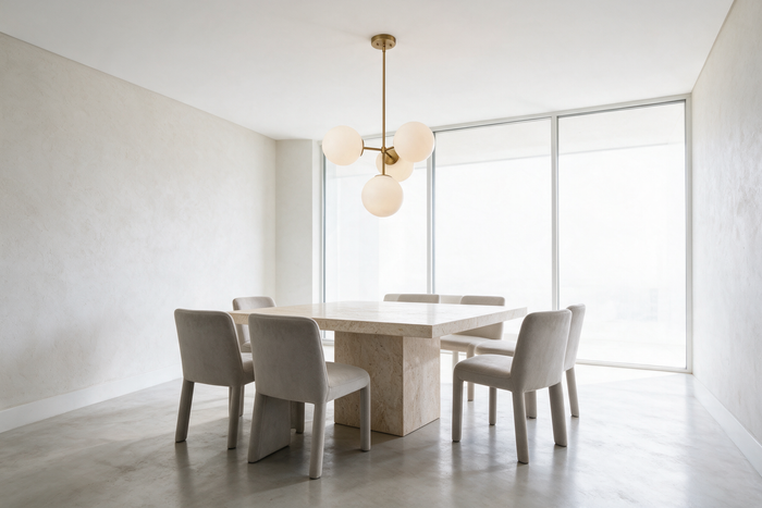 Modern Glass Bubble Chandelier for Dining Room & Bedroom | Nordic Milky White Globe Ceiling Light, Gold & Black, Wrought Iron
