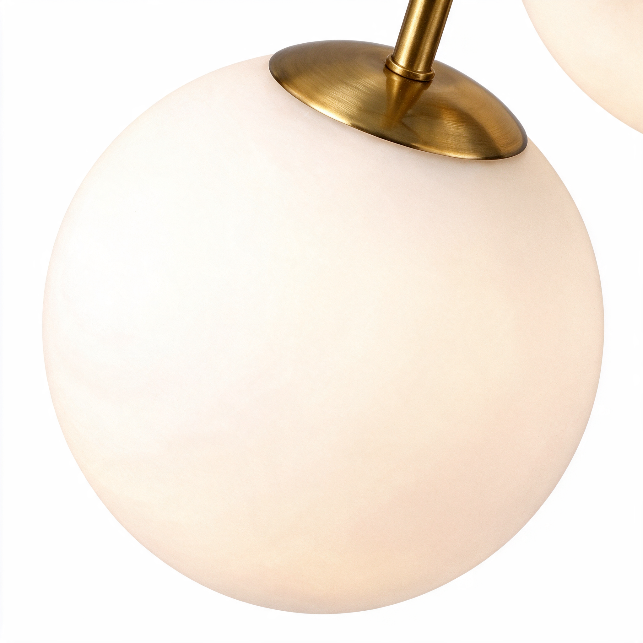 Designer Glass Bubble Chandelier for Elegant Dining Room & Living Room | Nordic Milky White Globe Light, Warm Ambient Glow