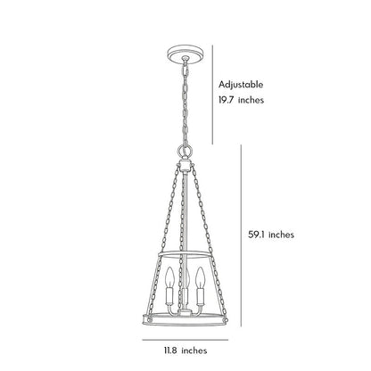 Glass Candle Chandelier Minimalist American Ceiling Light