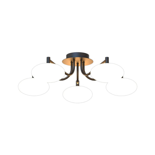 Glass Flush Mount Lighting Modern Creative LED Ceiling Light