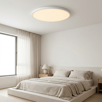 Slim Flush Mount LED Ceiling Light | 12 or 24 Inch, Dimmable, 3 Color Temperatures, Bedroom & Hallway