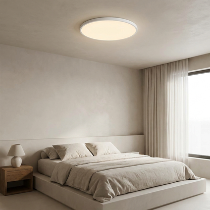 Slim Flush Mount LED Ceiling Light | 12 or 24 Inch, Dimmable, 3 Color Temperatures, Bedroom & Hallway