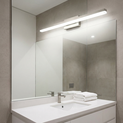 LED Backlit Vanity Light for Bathroom | Brushed Nickel, Dimmable, 3 Color Temps, 24 or 36 Inch