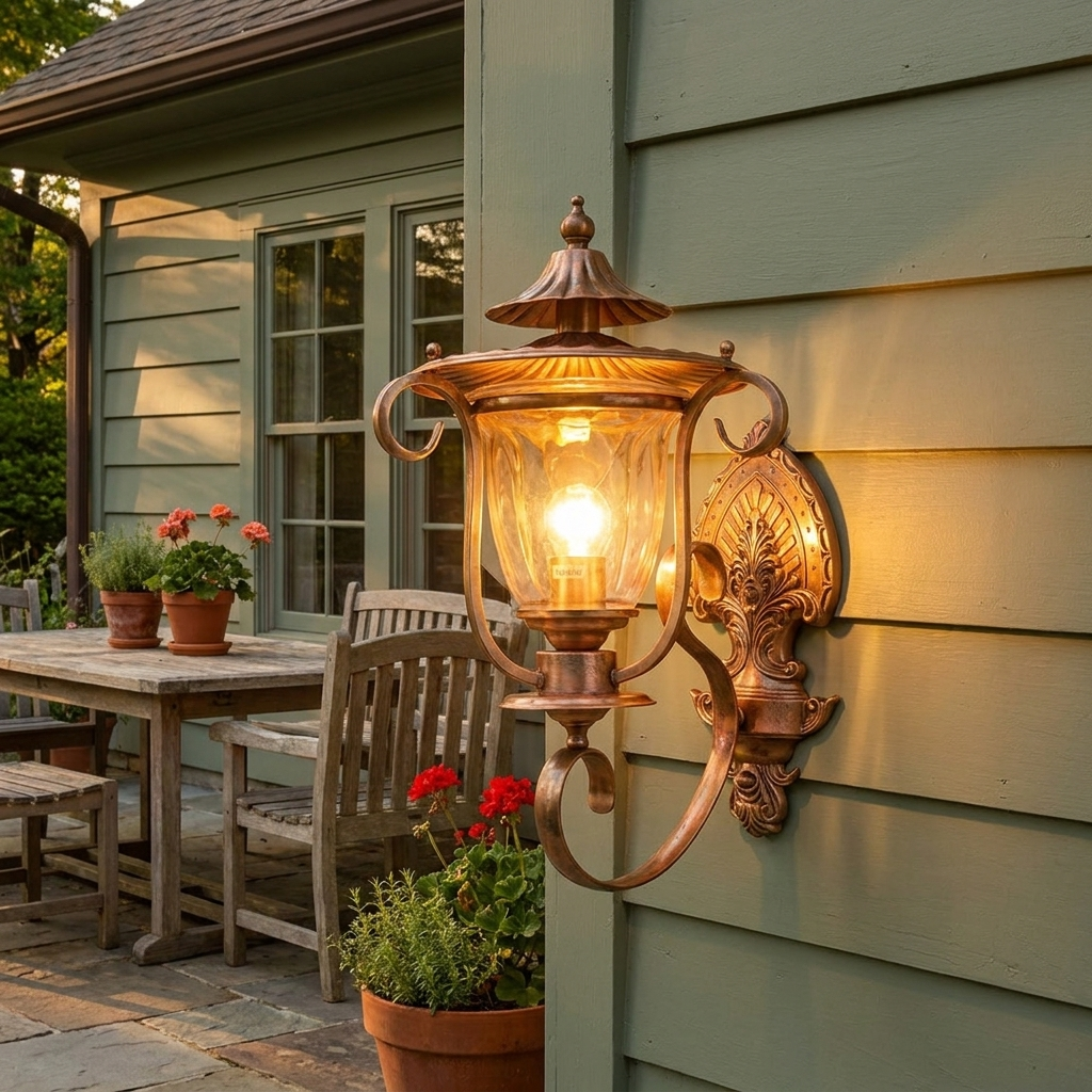Copper Outdoor Wall Sconce lifestyle 2