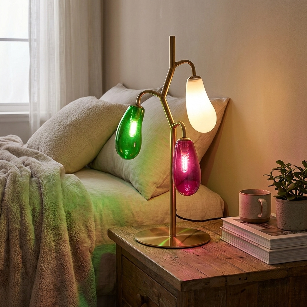 French Colored Glass Table Lamp lifestyle 2