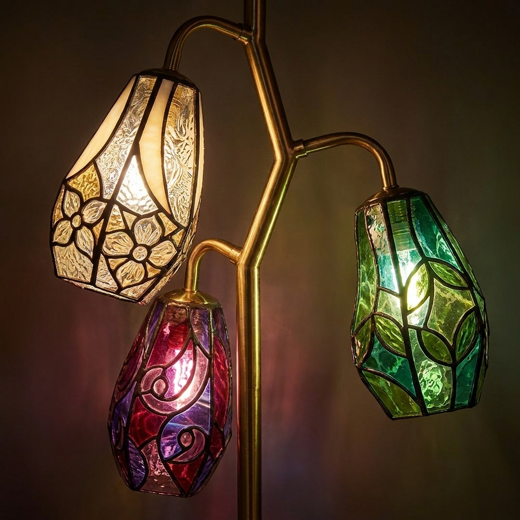 French Colored Glass Table Lamp lifestyle 3