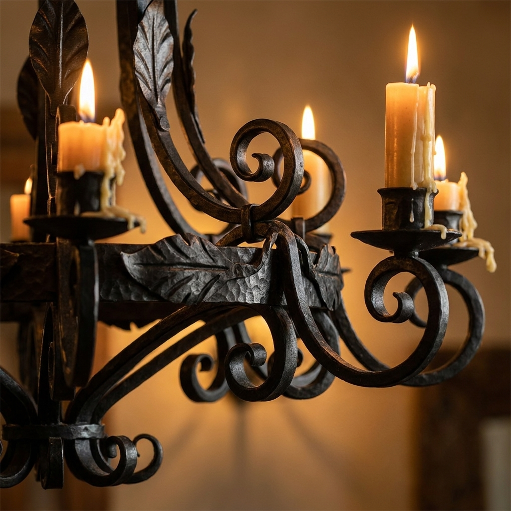 Black Wrought Iron Chandelier lifestyle 3