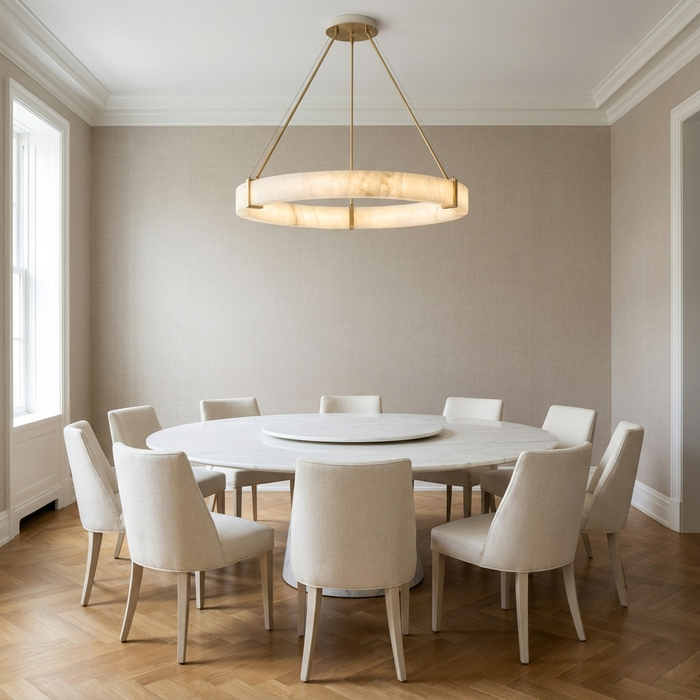 Alabaster Ring Chandelier