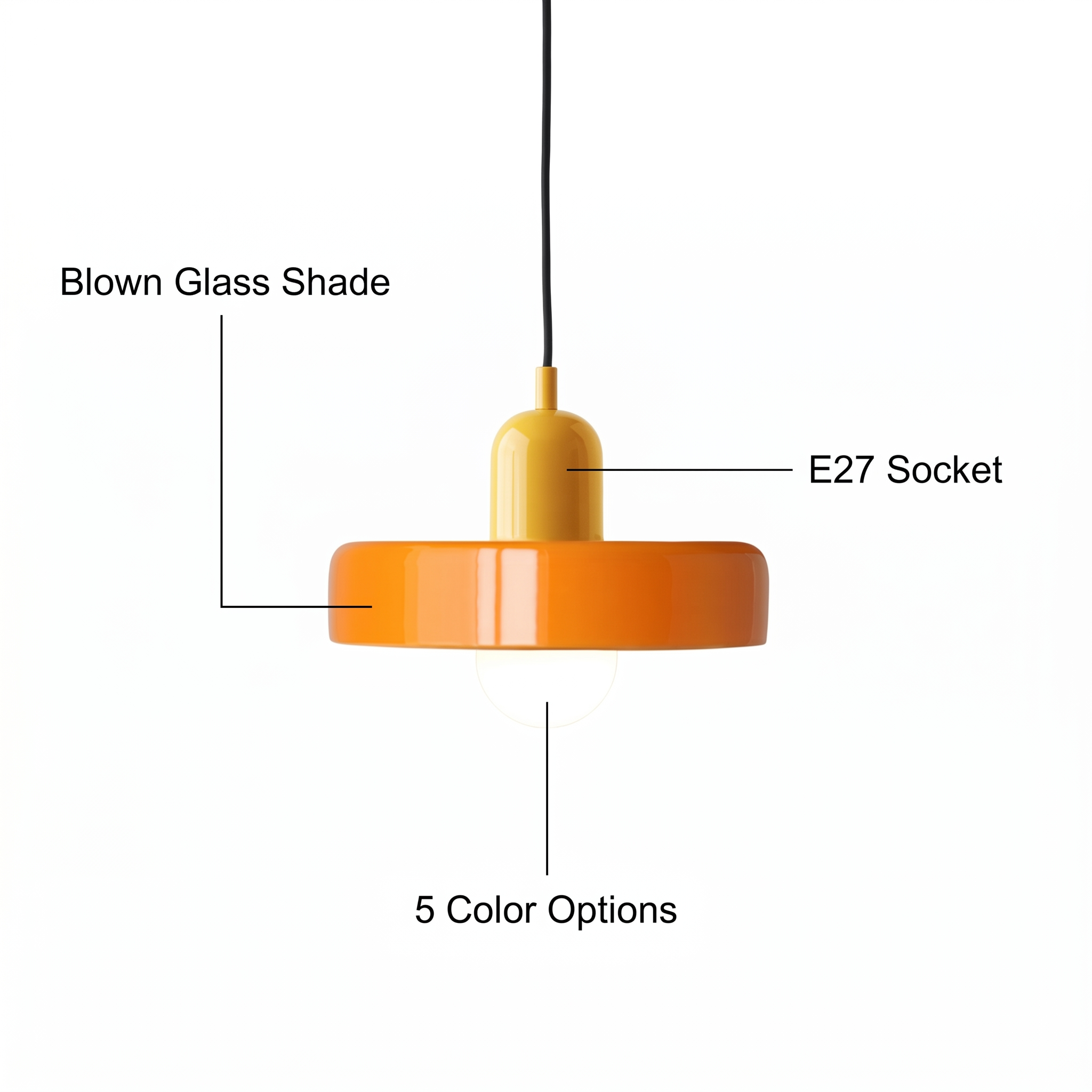 Colored Glass Pendant specifications