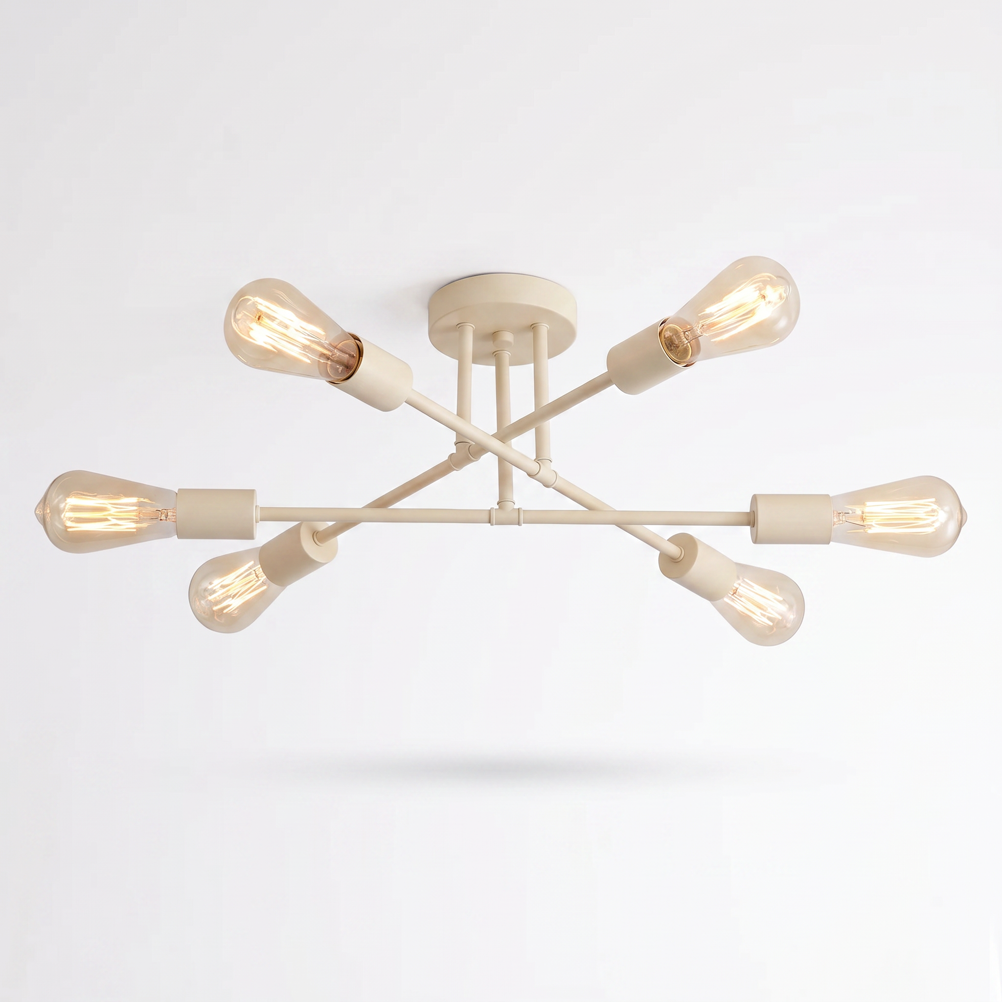 Sputnik Chandelier OAK White finish