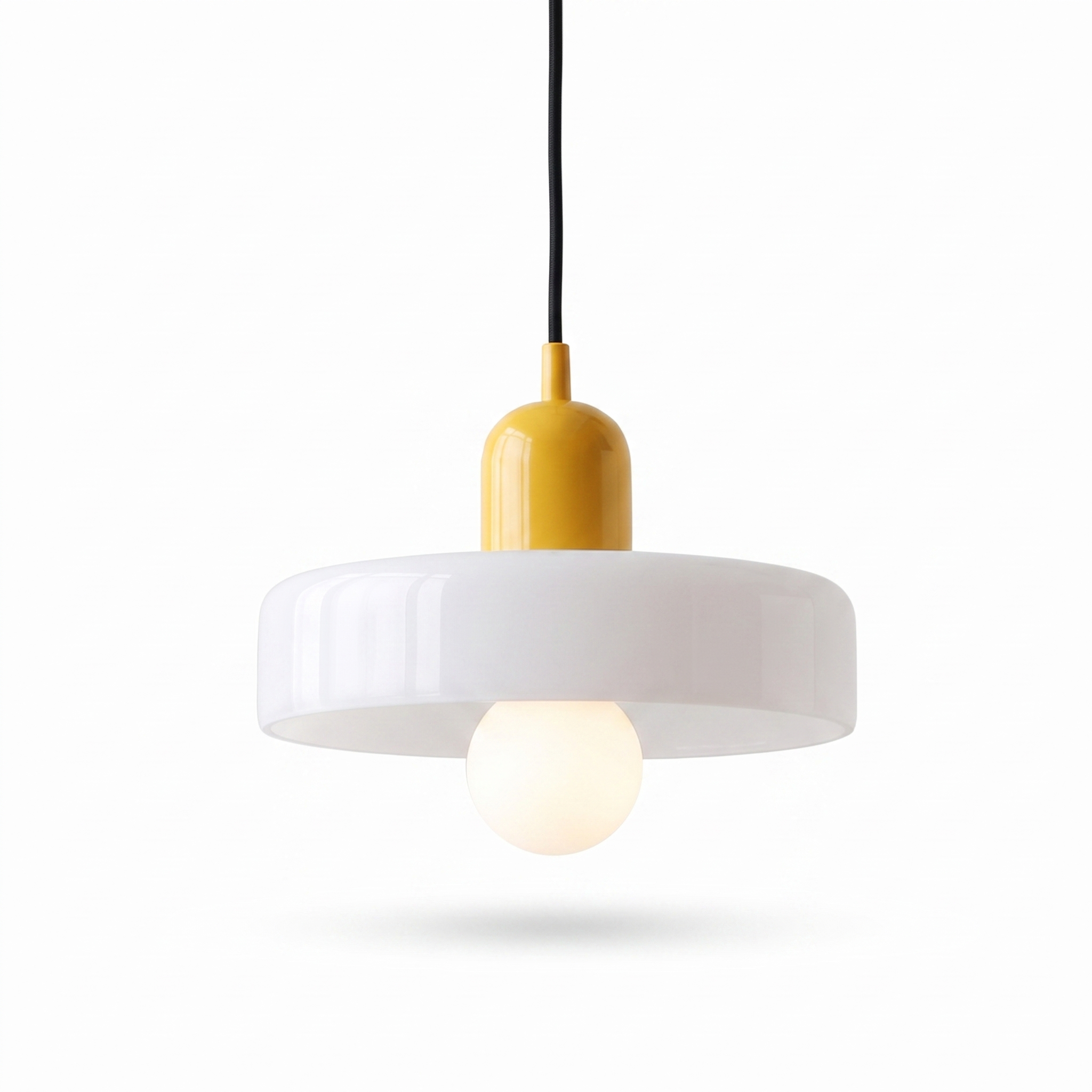 Colored Glass Pendant White