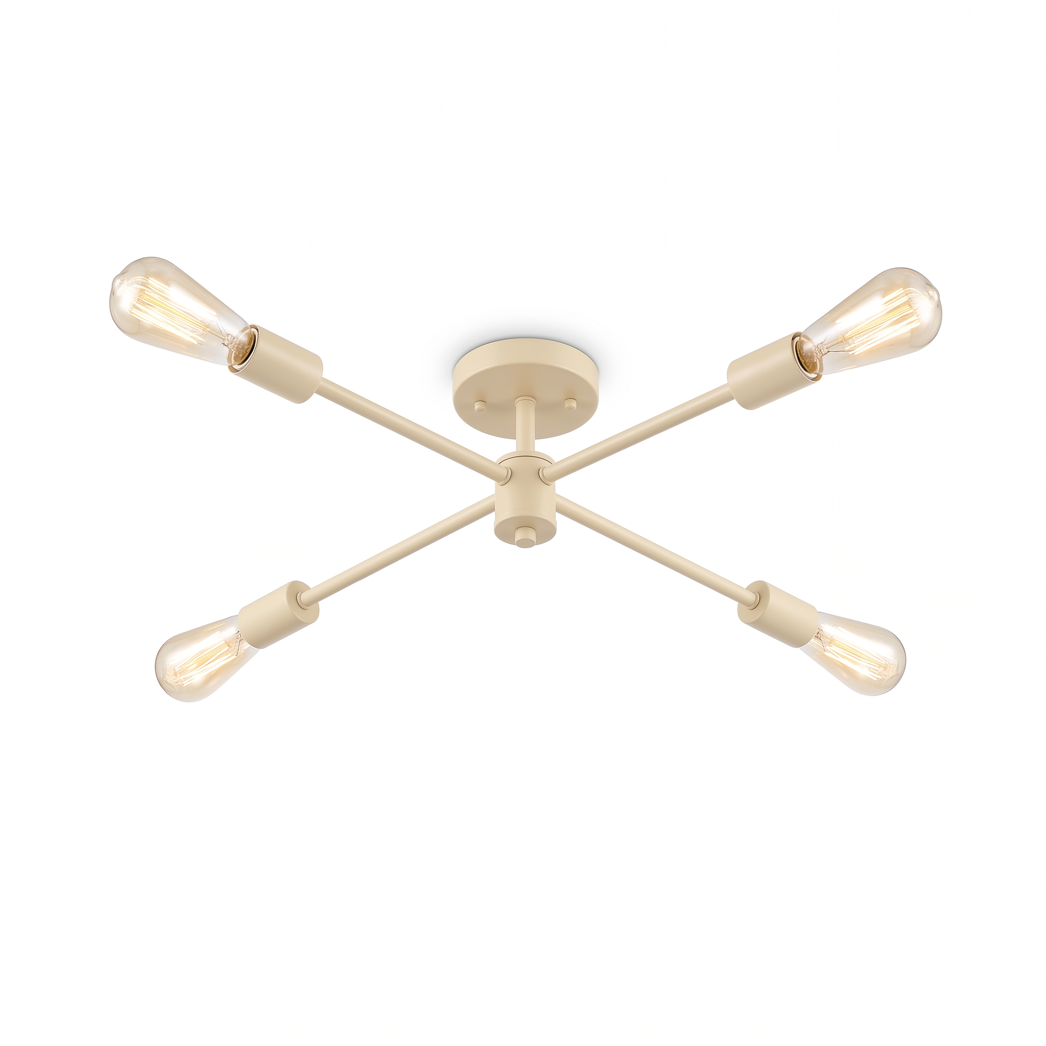 Sputnik Chandelier OAK White 4-Light