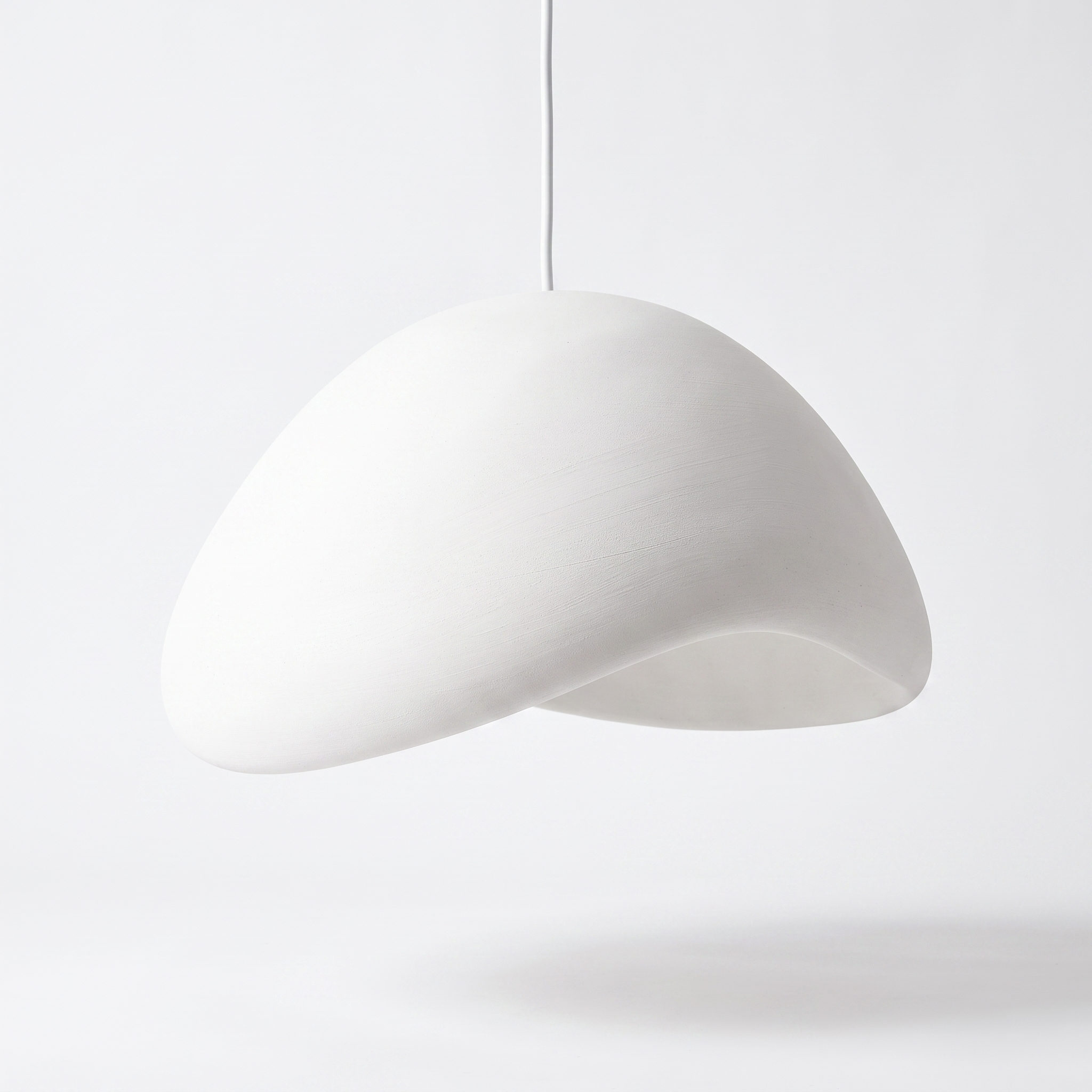 Woven Pendant Light White smooth finish