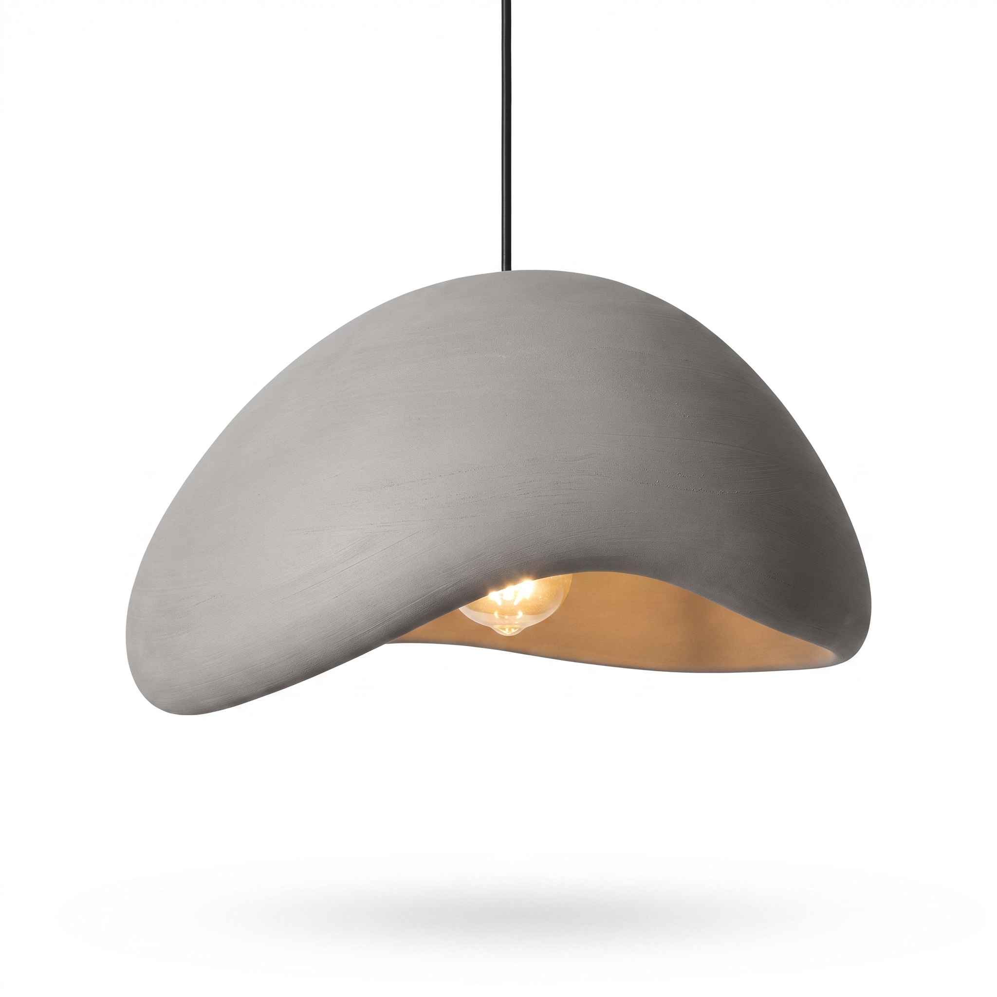 Woven Pendant Light Grey smooth finish main image