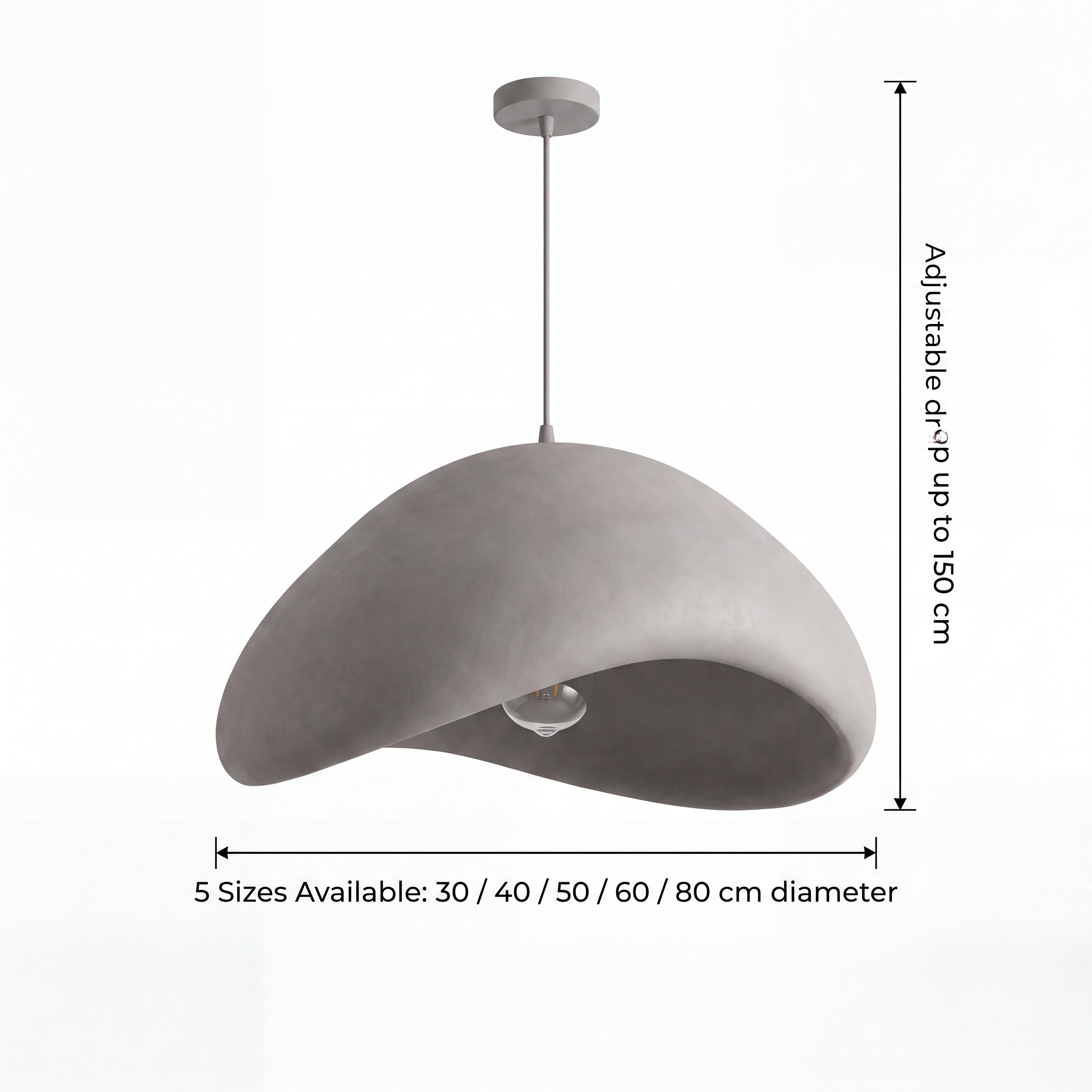 Woven Pendant Light dimensions 5 sizes