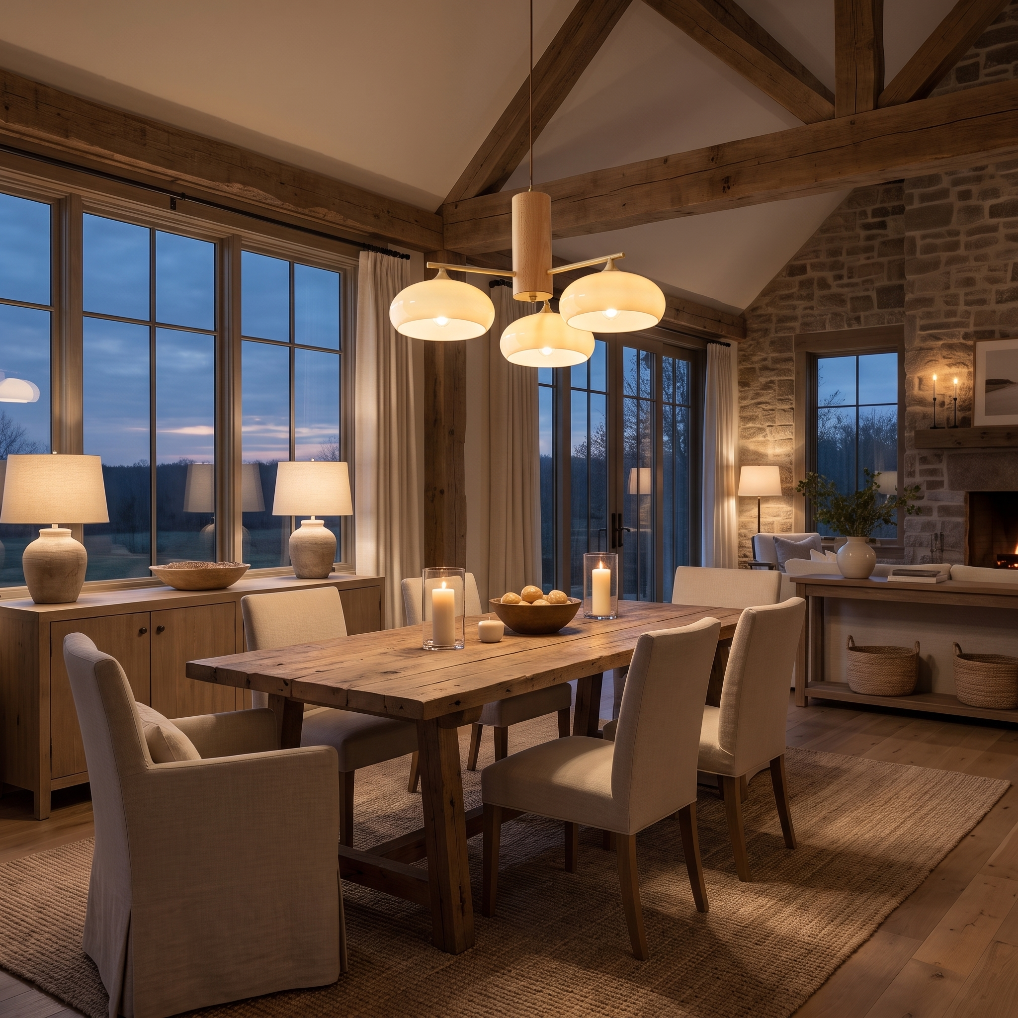 Copper Chandelier premium evening ambiance