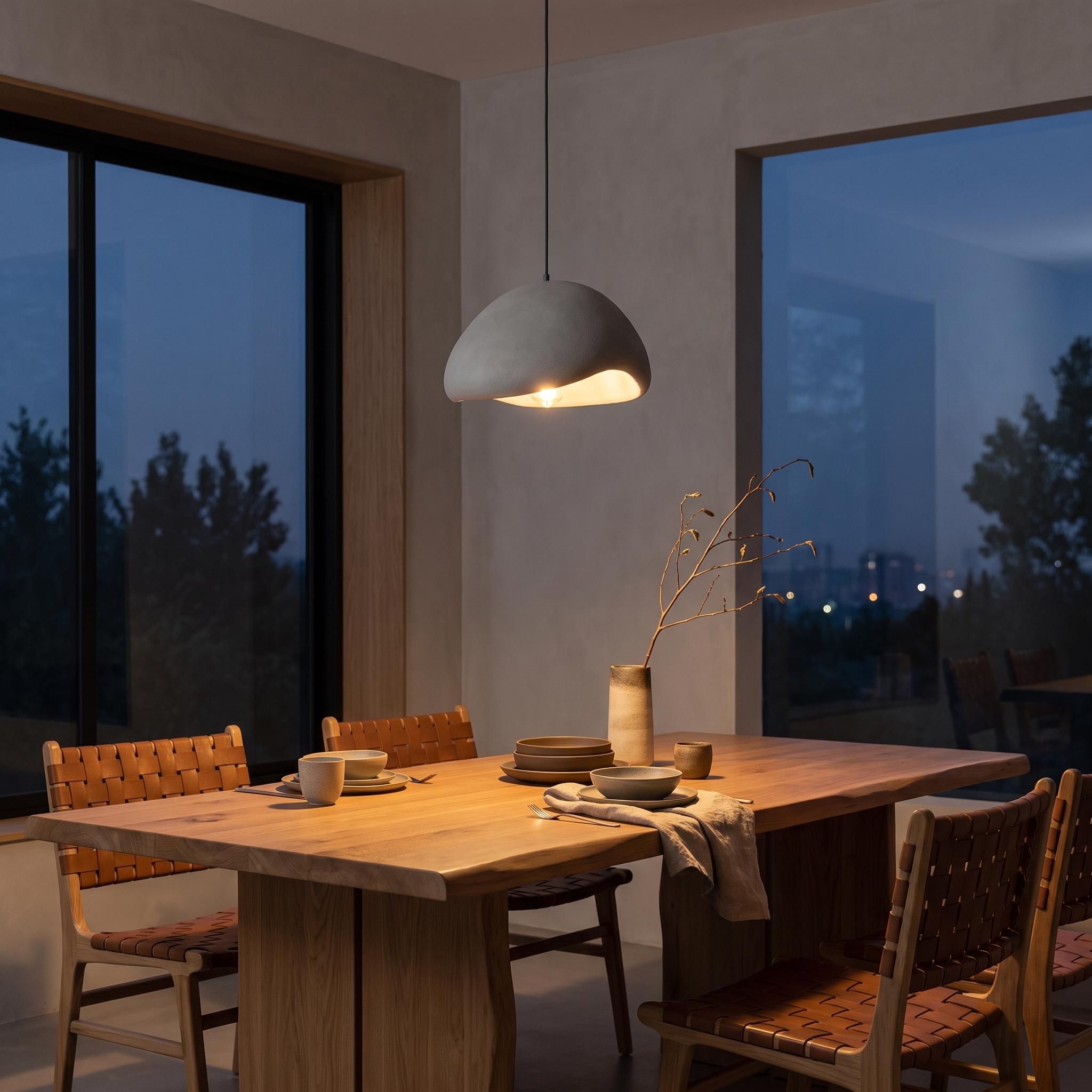 Woven Pendant Light premium evening ambiance