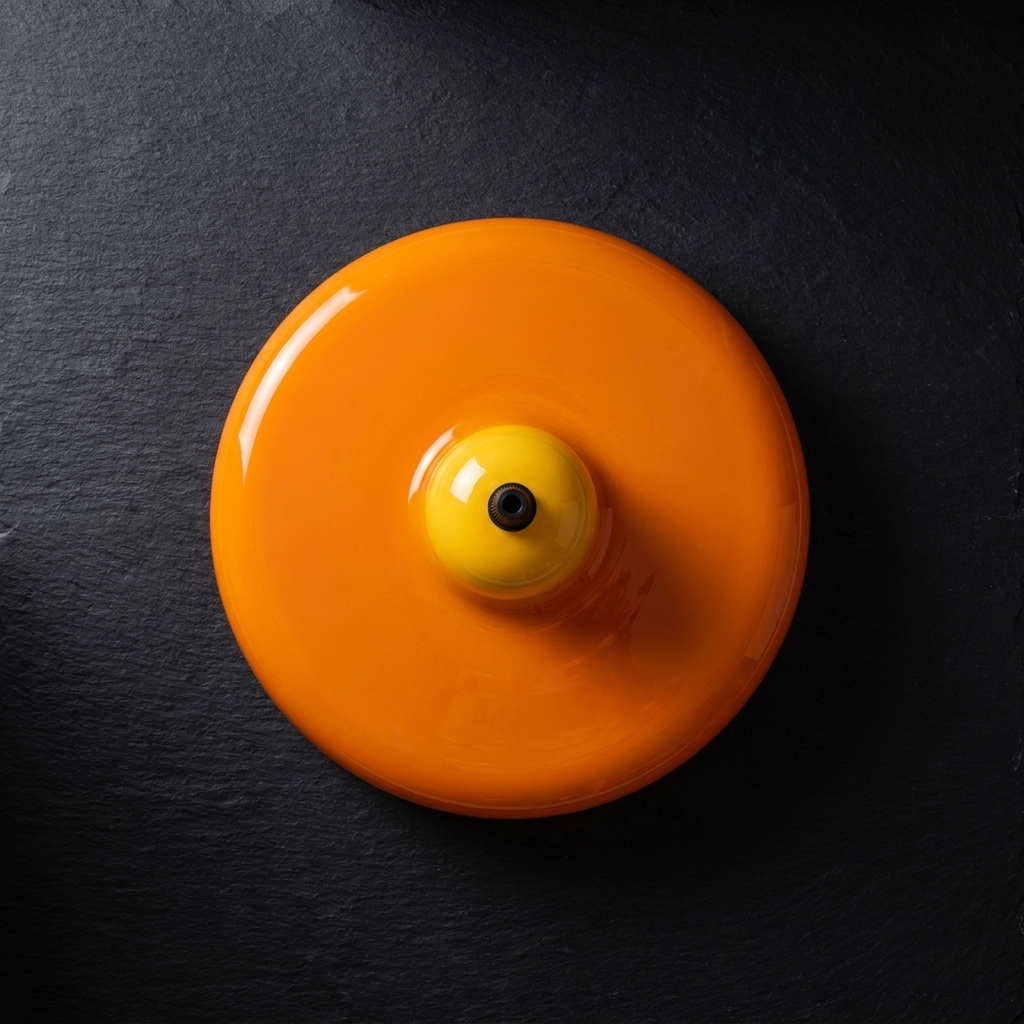Flat lay architectural product photo of the colored glass pendant light shade