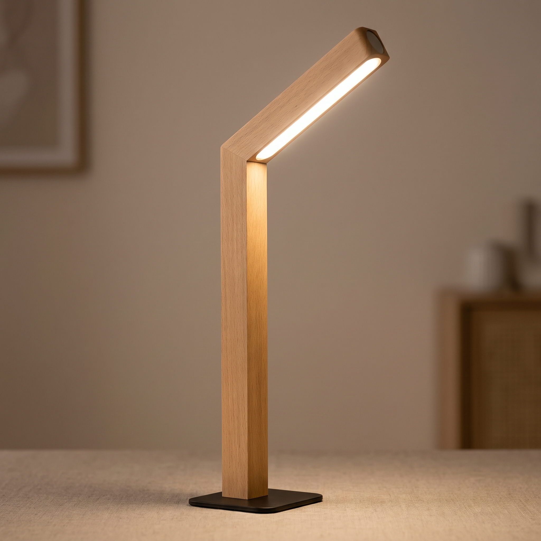 Nordic Touch Table Lamp lit, crisp 5000K daylight glow