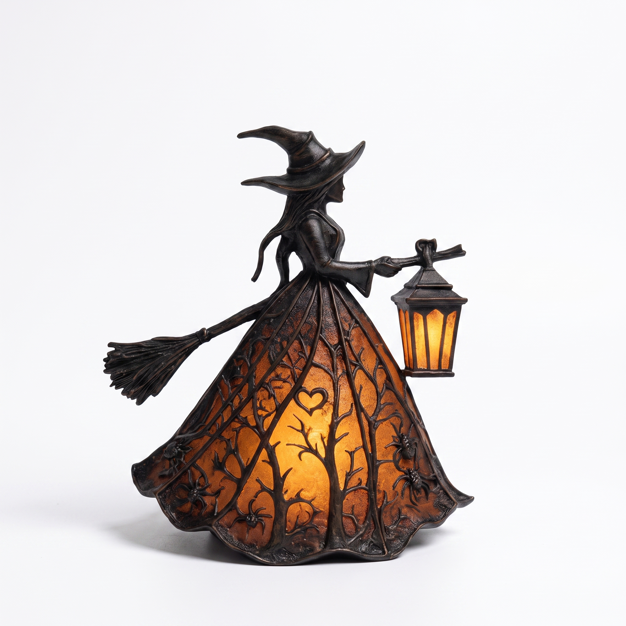 Gothic Witch Lantern Night Light, white background hero