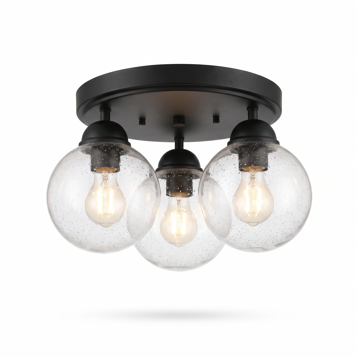 Globe Semi-Flush Ceiling Light for Dining Room & Living Room, white background hero