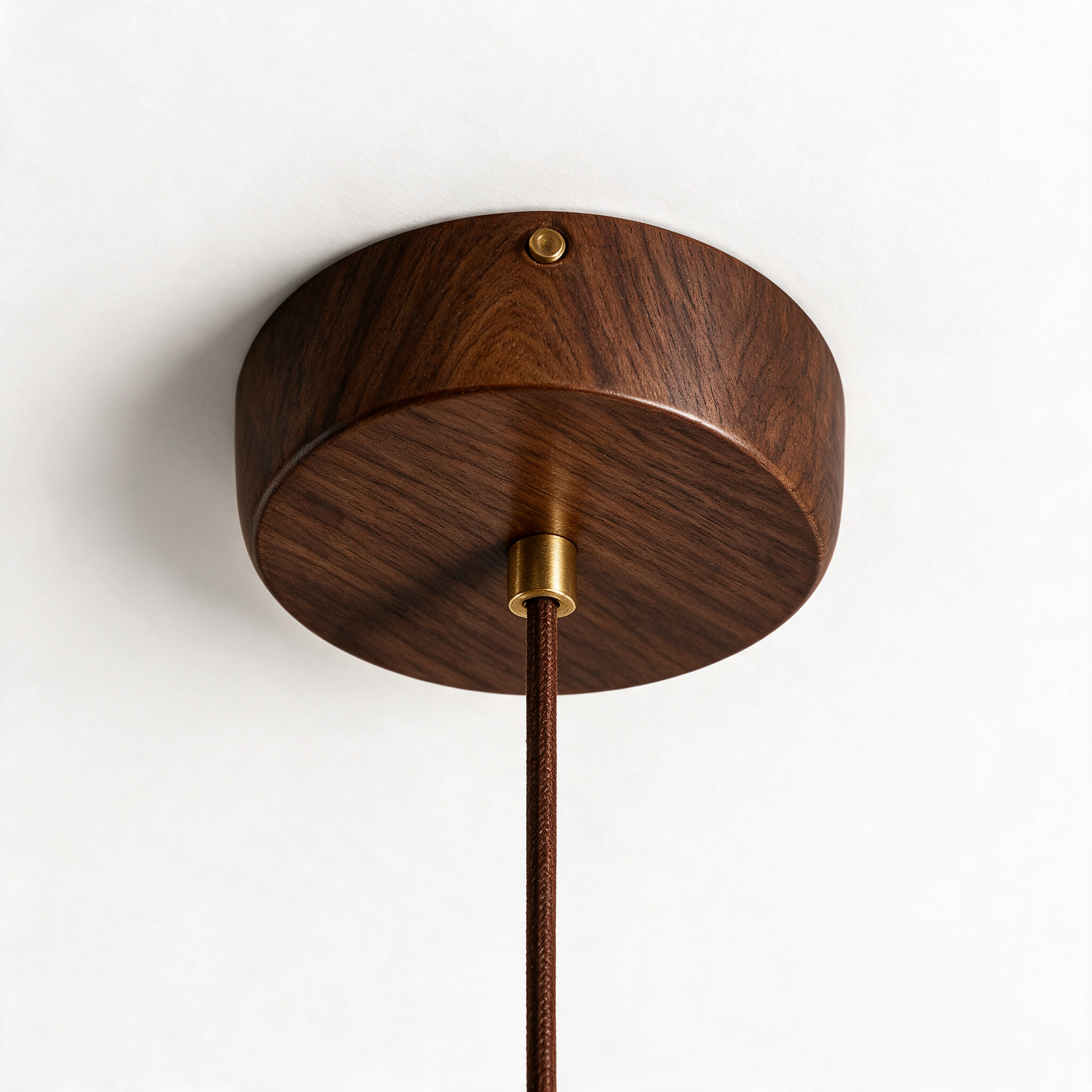 AIR HAVEN Travertine Wood Pendant Light - ceiling canopy construction detail