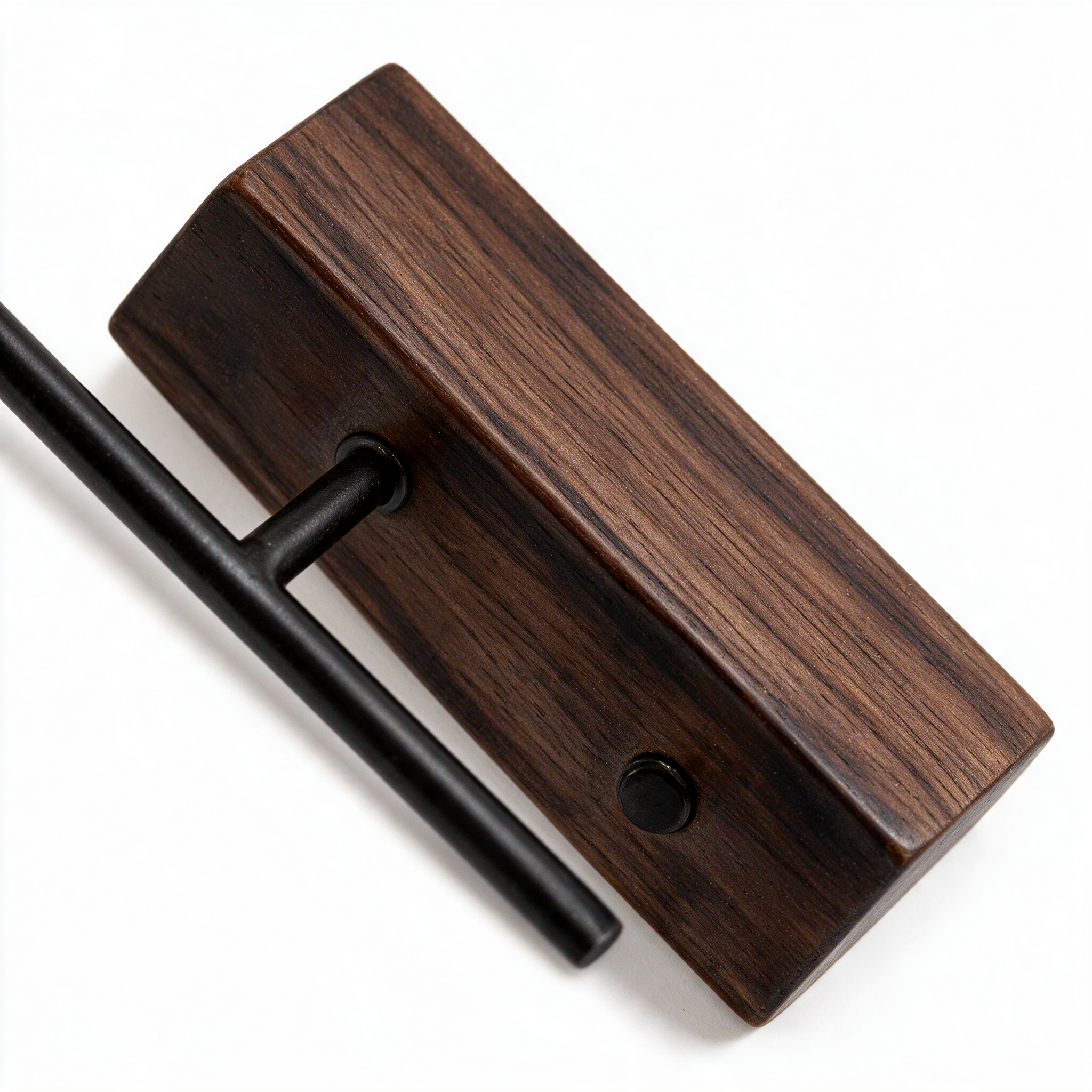 AIR HAVEN Slim Travertine Wall Sconce - wood mount construction detail