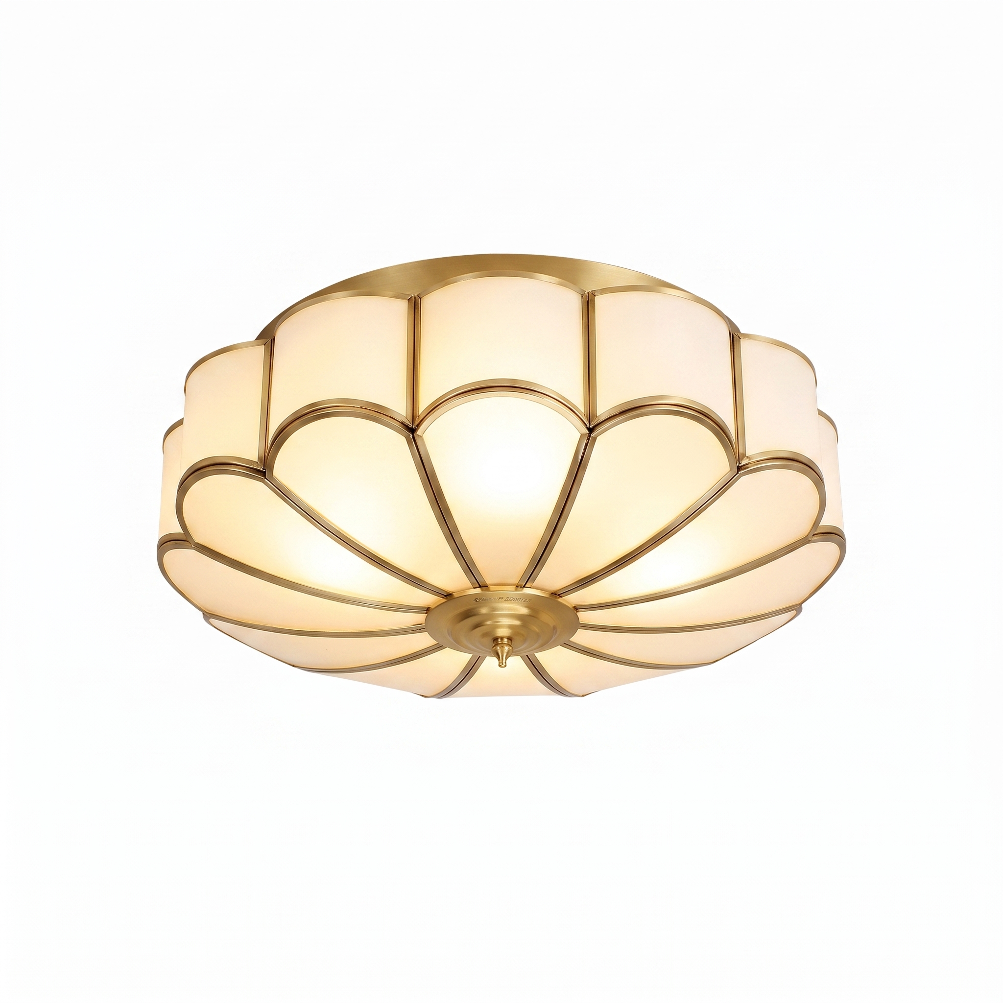 AIR HAVEN Copper Glass Flush Mount - white background hero