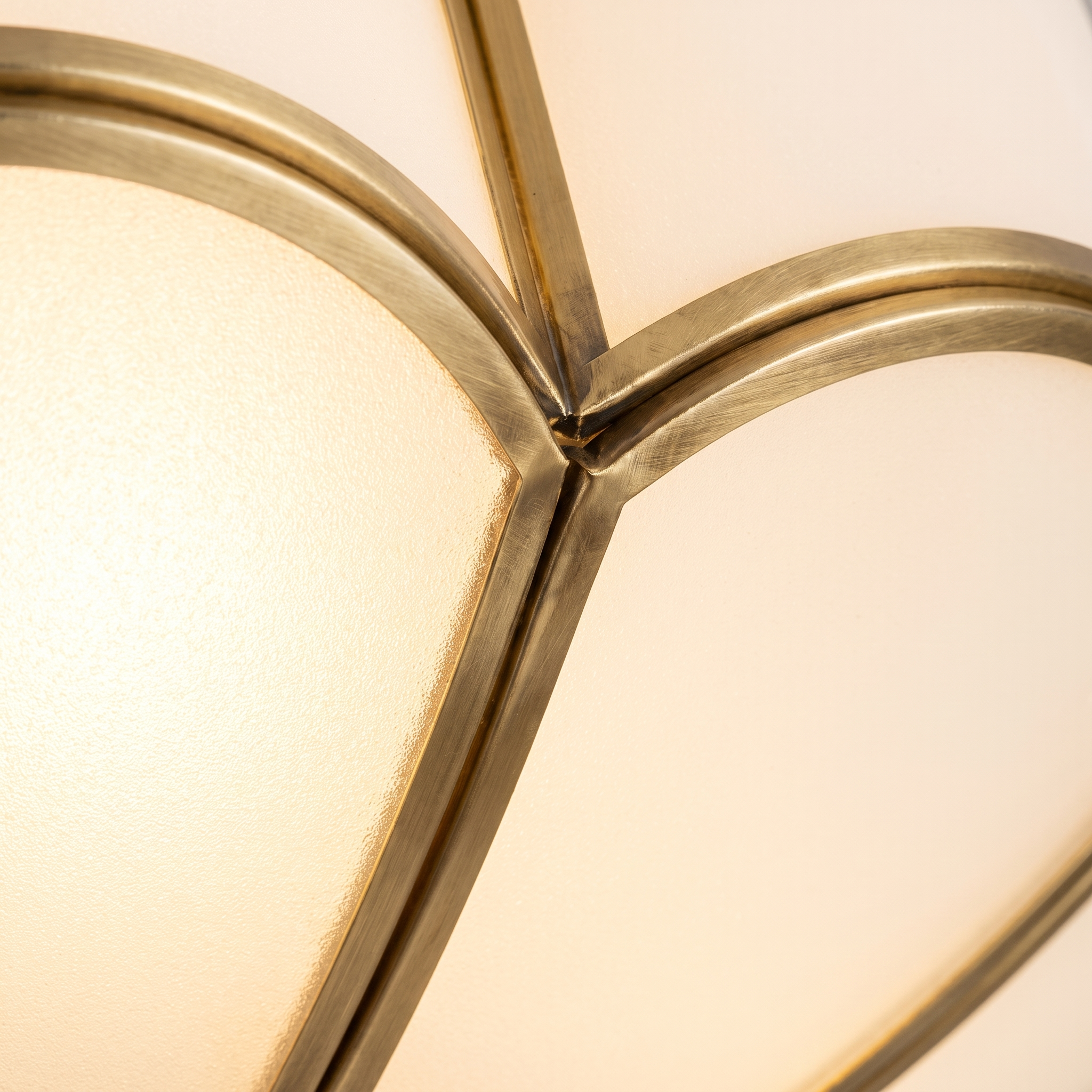 AIR HAVEN Copper Glass Flush Mount - glass material detail