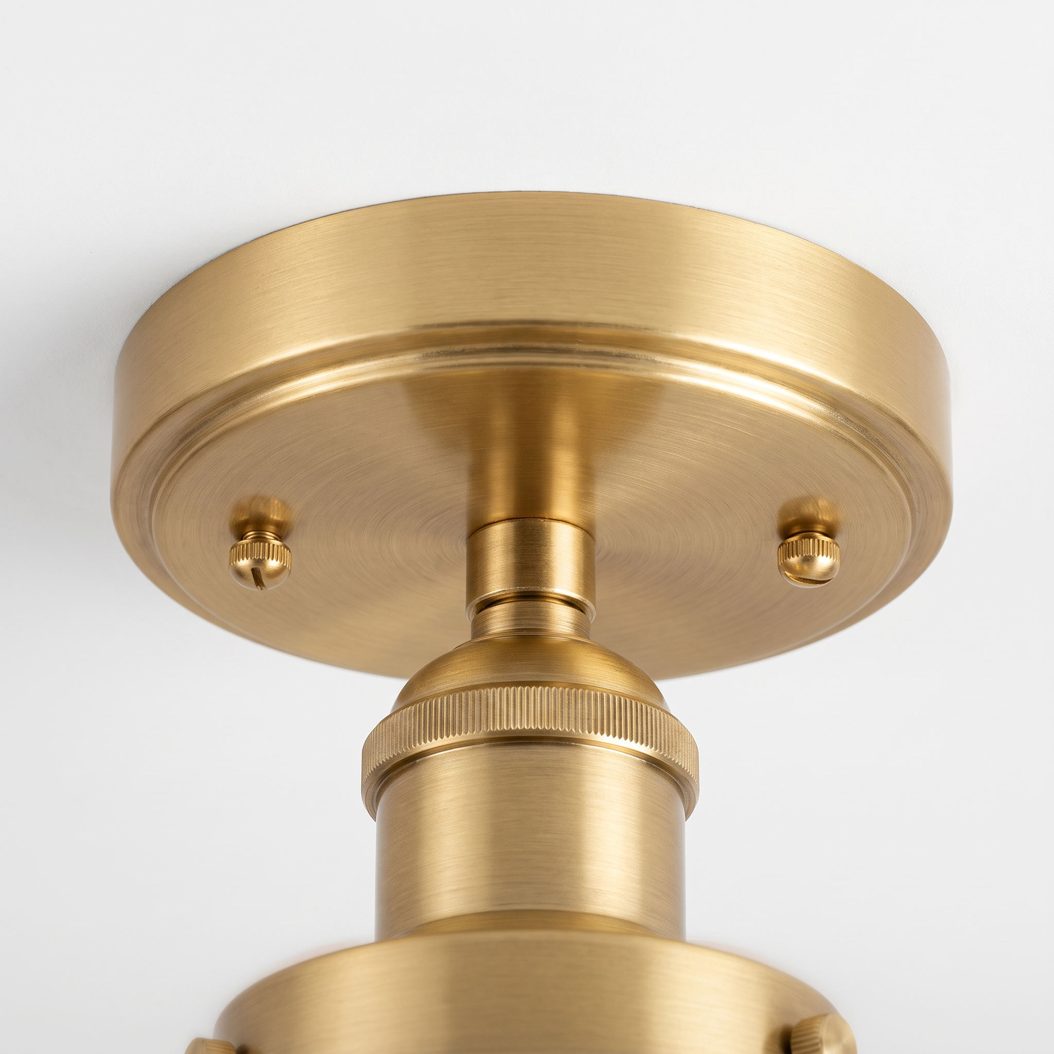 AIR HAVEN Copper Glass Flush Mount - canopy construction detail