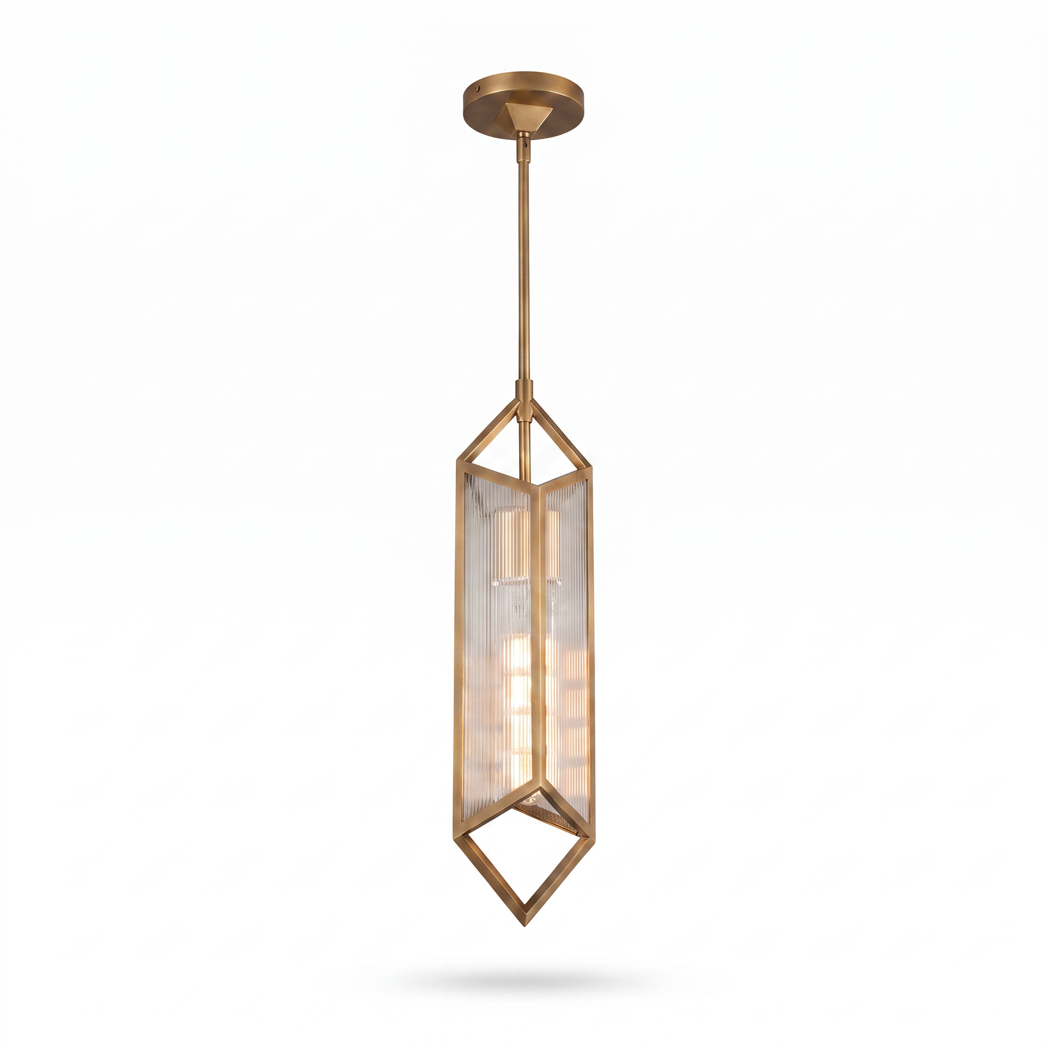 AIR HAVEN Ribbed Glass Pendant Light - white background hero