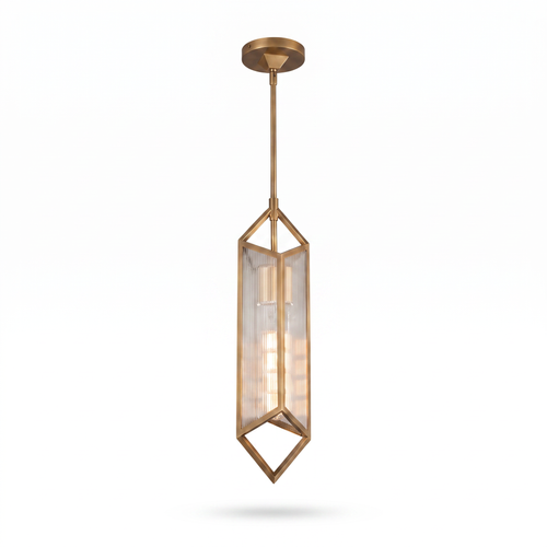 Ribbed Glass Pendant Light