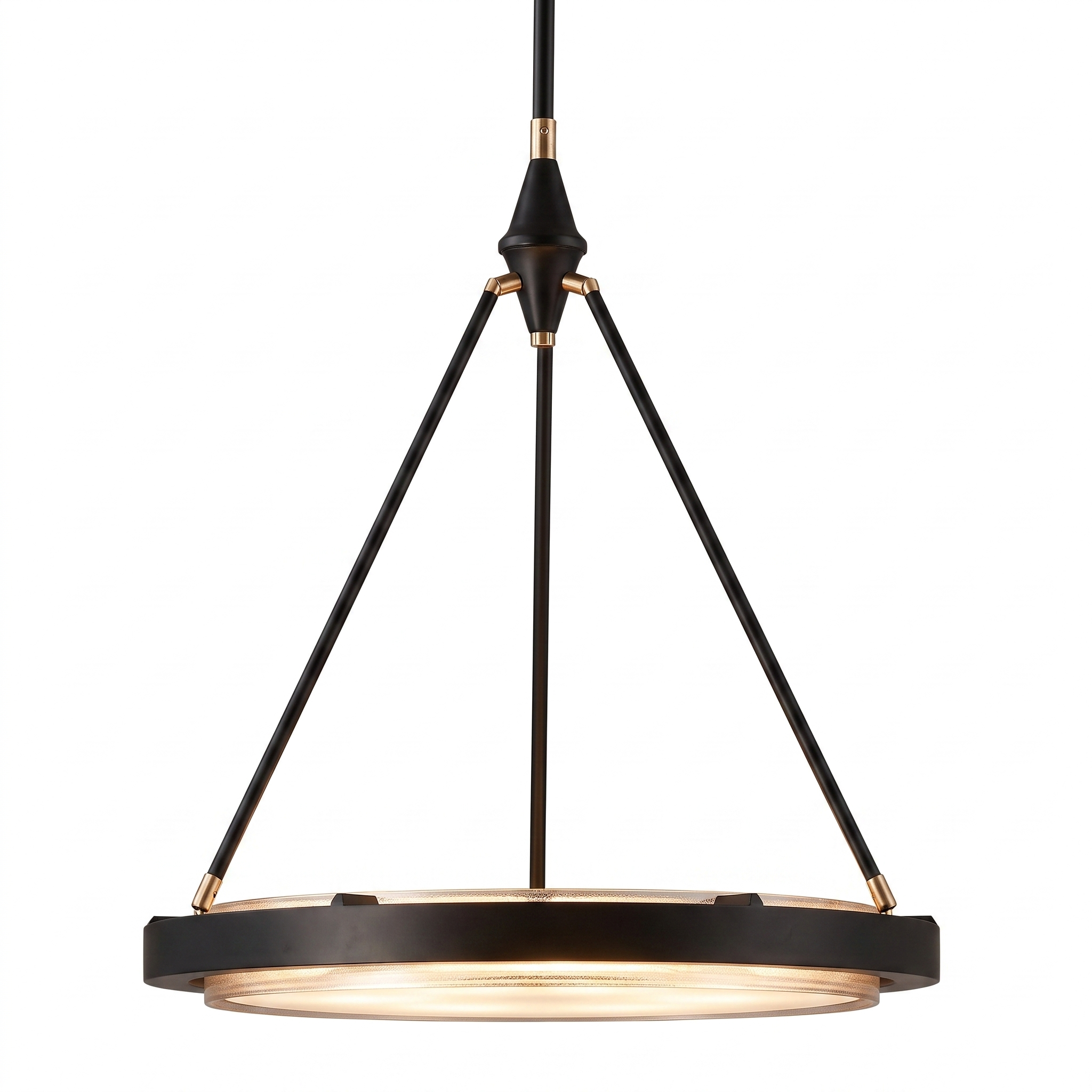 AIR HAVEN Two-Ring LED Pendant 24in Gold - Alternate Elevation