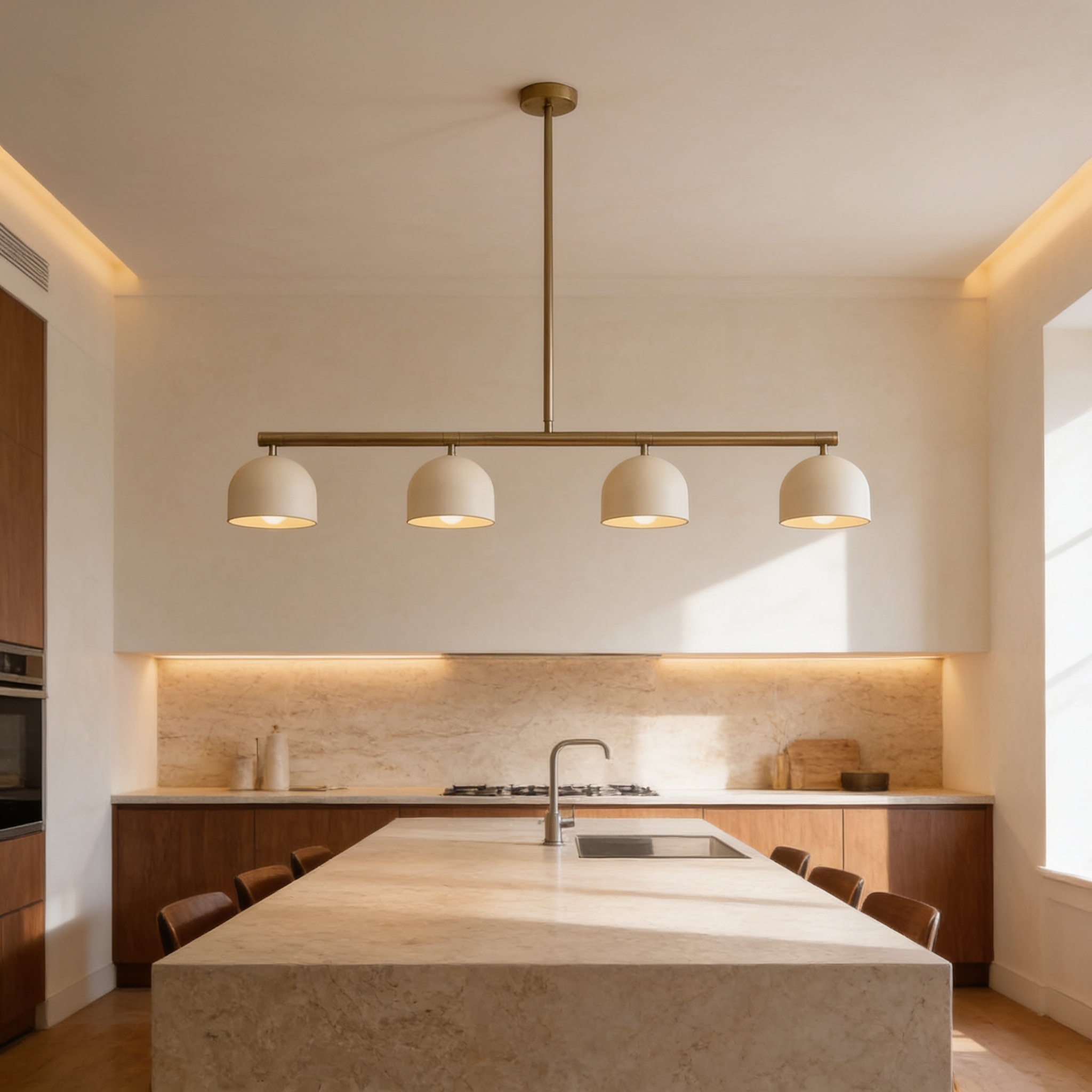 AIR HAVEN Brass Linear Dome Chandelier - Signature Lifestyle