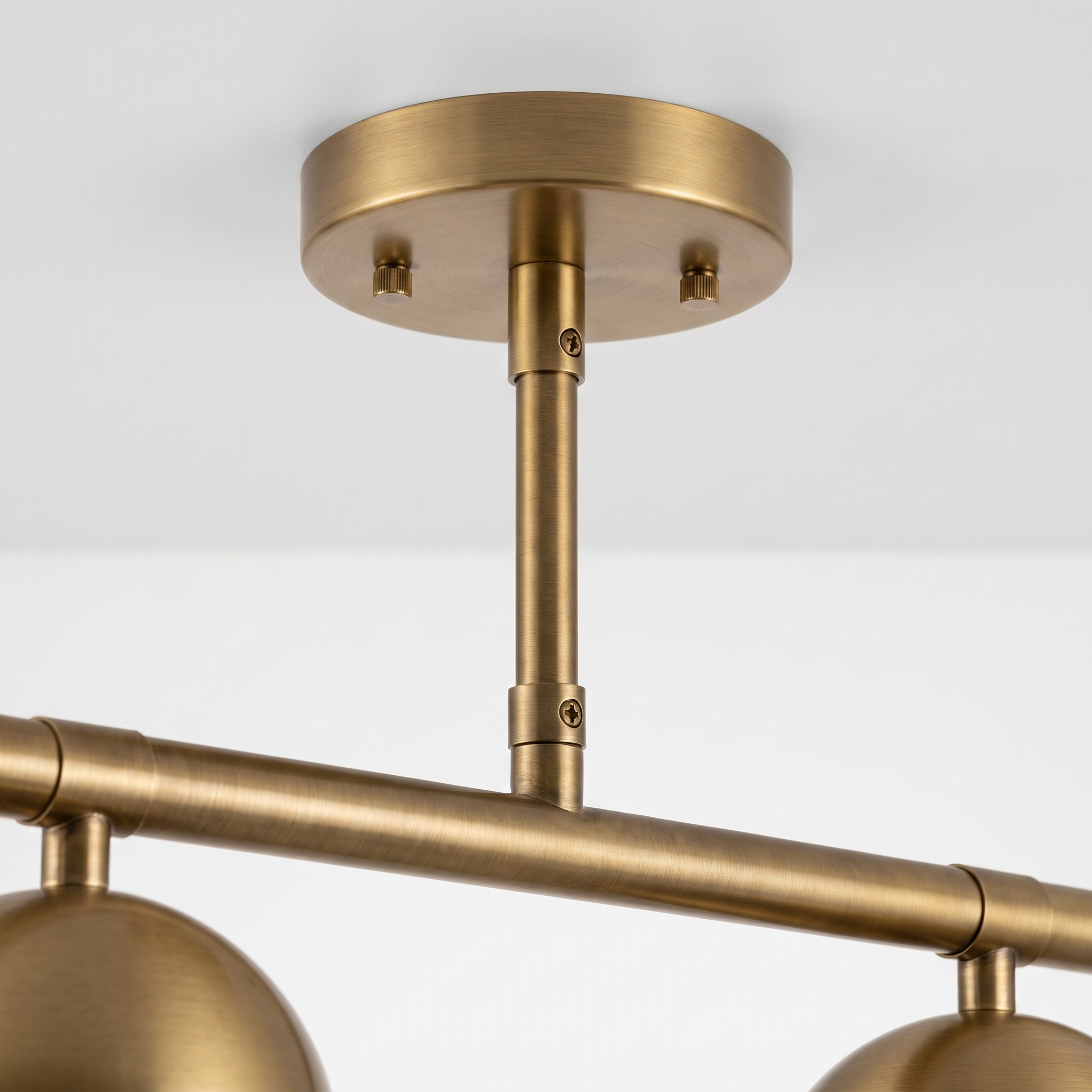 AIR HAVEN Brass Linear Dome Chandelier - Construction Detail