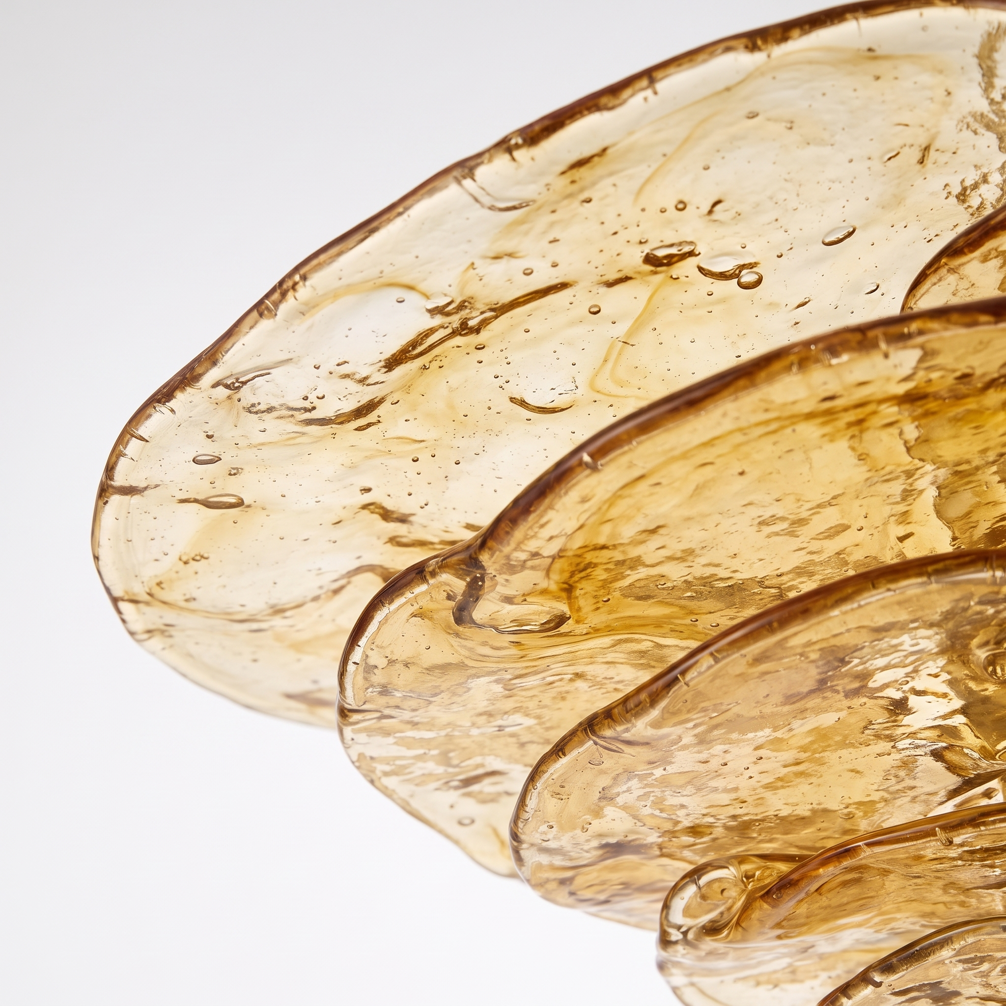 AIR HAVEN Amber Glass Petal Chandelier - Material Detail