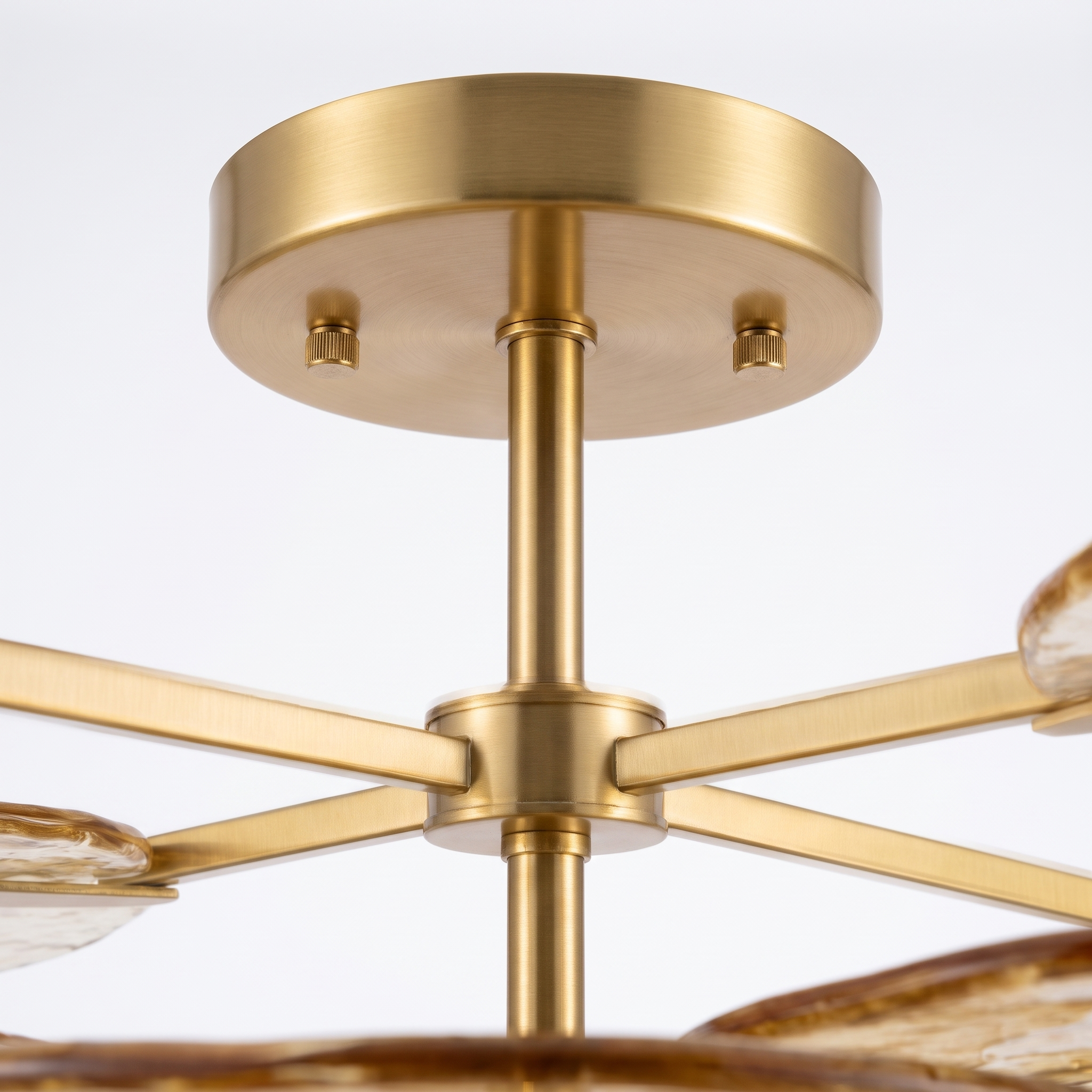 AIR HAVEN Amber Glass Petal Chandelier - Construction Detail