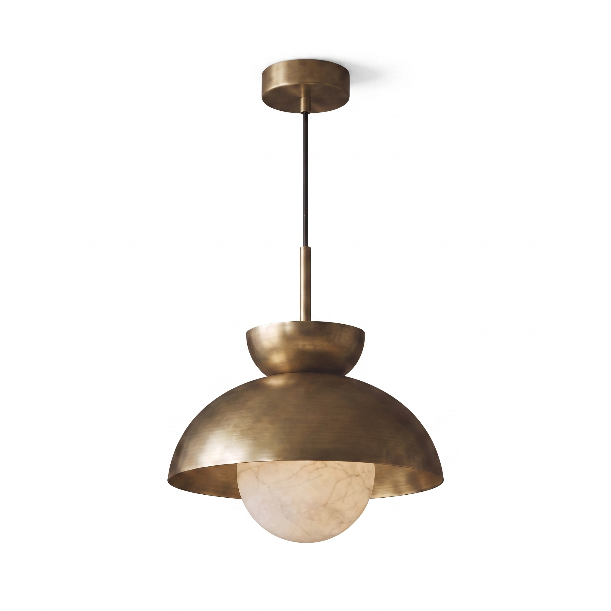 AIR HAVEN Alabaster Globe Pendant Light - White Hero