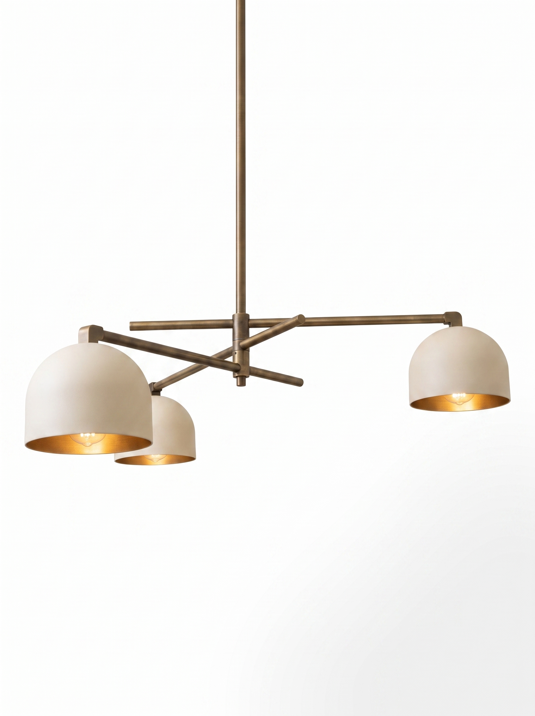AIR HAVEN Linear Dome Chandelier three-quarter studio view