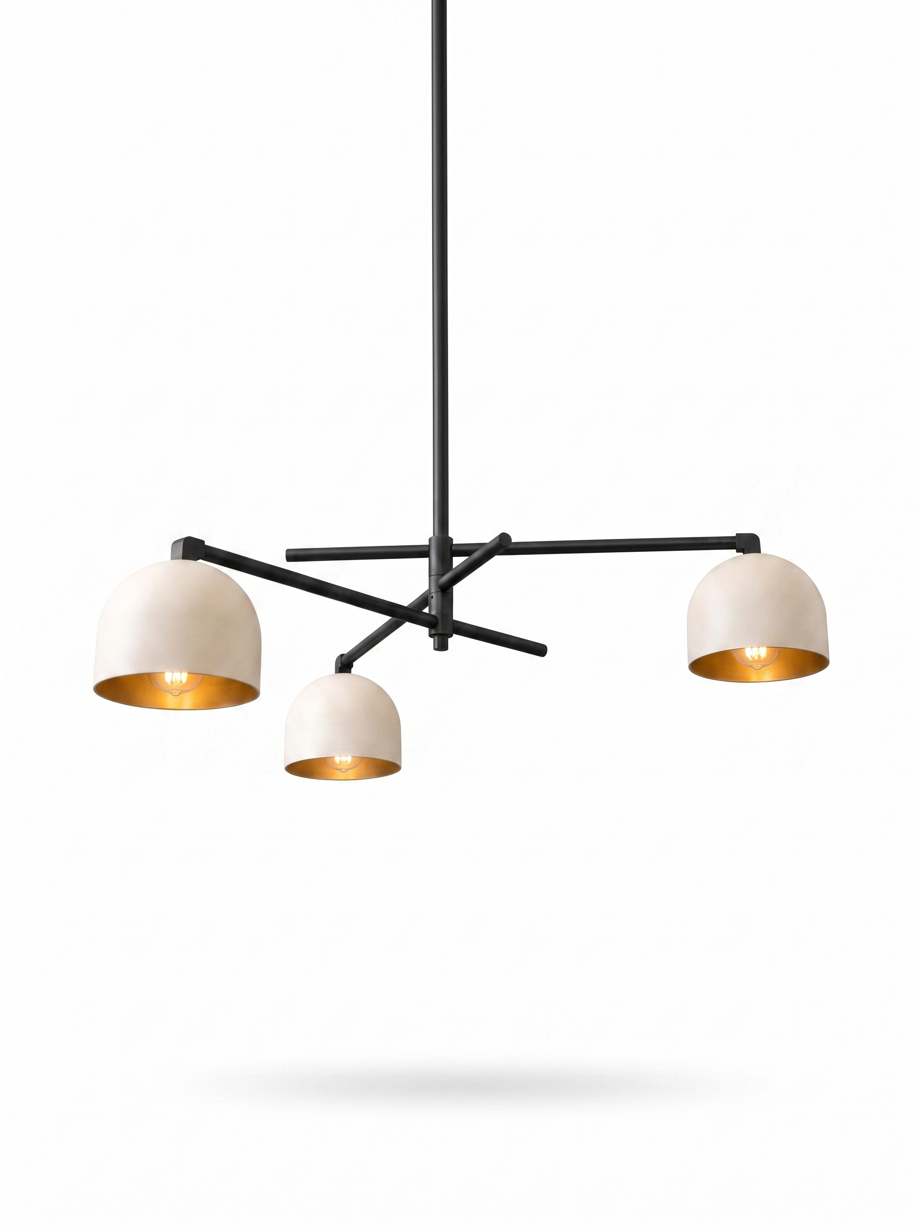 AIR HAVEN Linear Dome Chandelier Black white hero