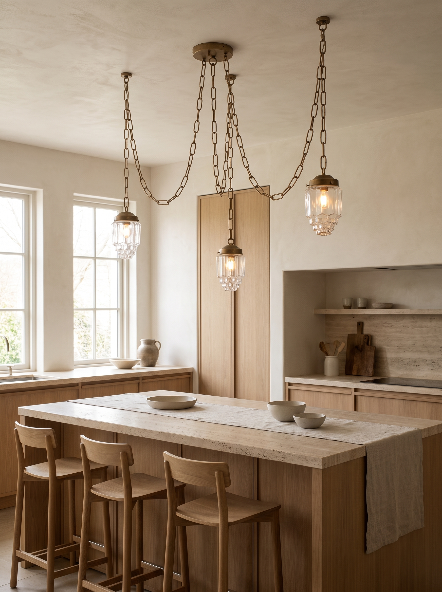 AIR HAVEN Faceted Glass Drop Chandelier signature lifestyle