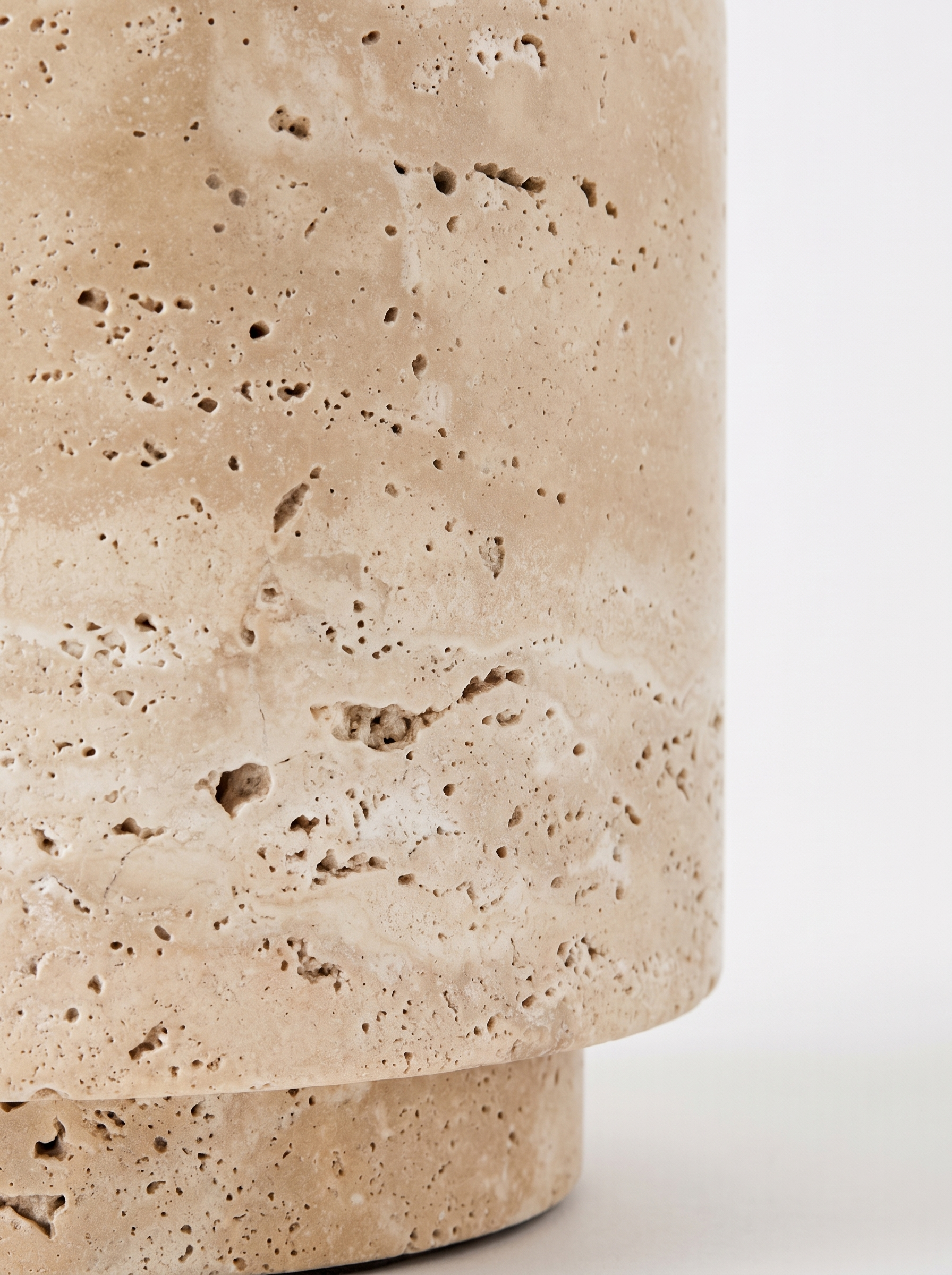 AIR HAVEN Travertine Base Table Lamp material detail
