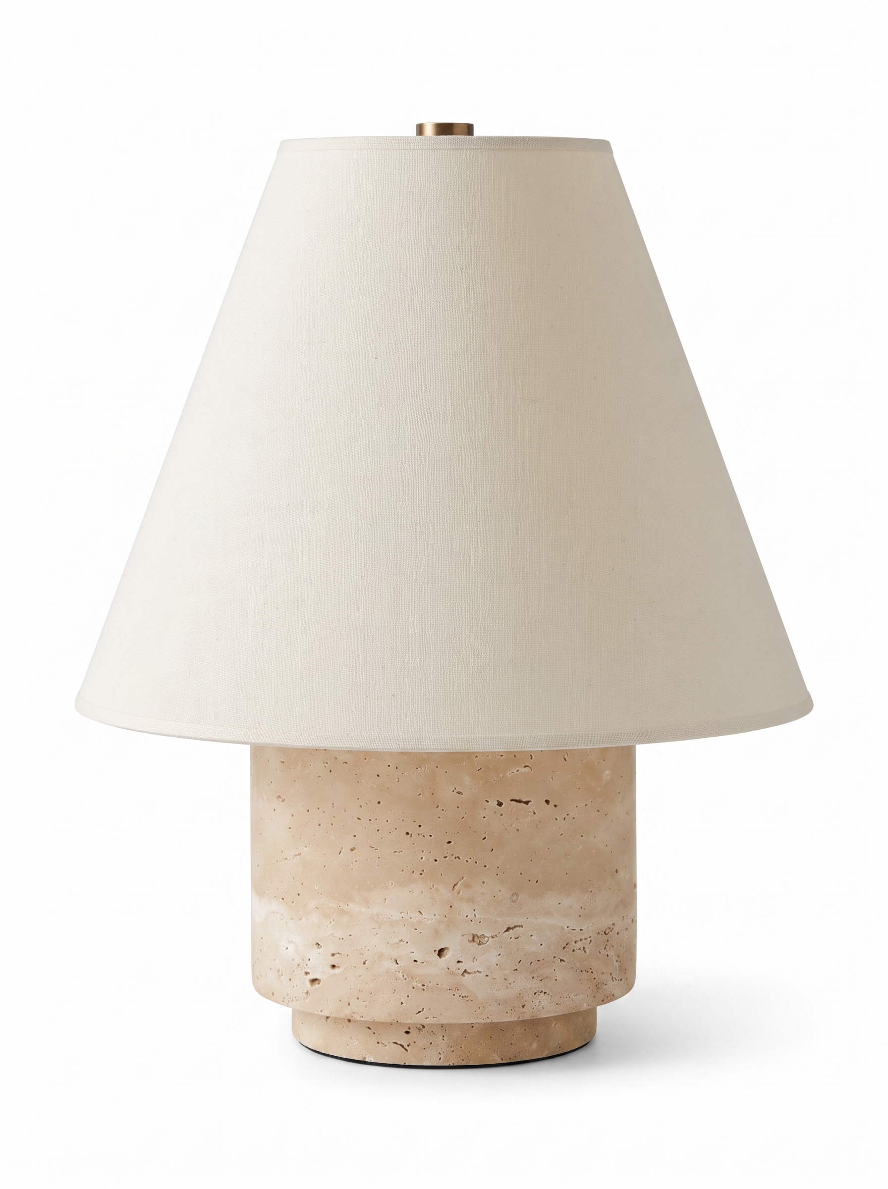 AIR HAVEN Travertine Base Table Lamp white hero