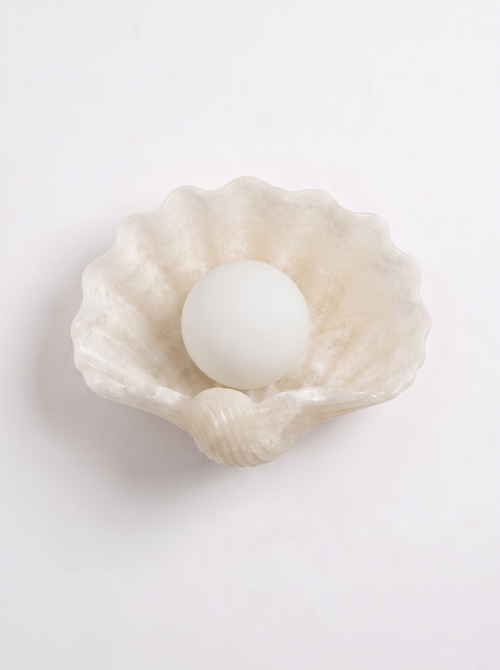 Alabaster Shell Wall Sconce