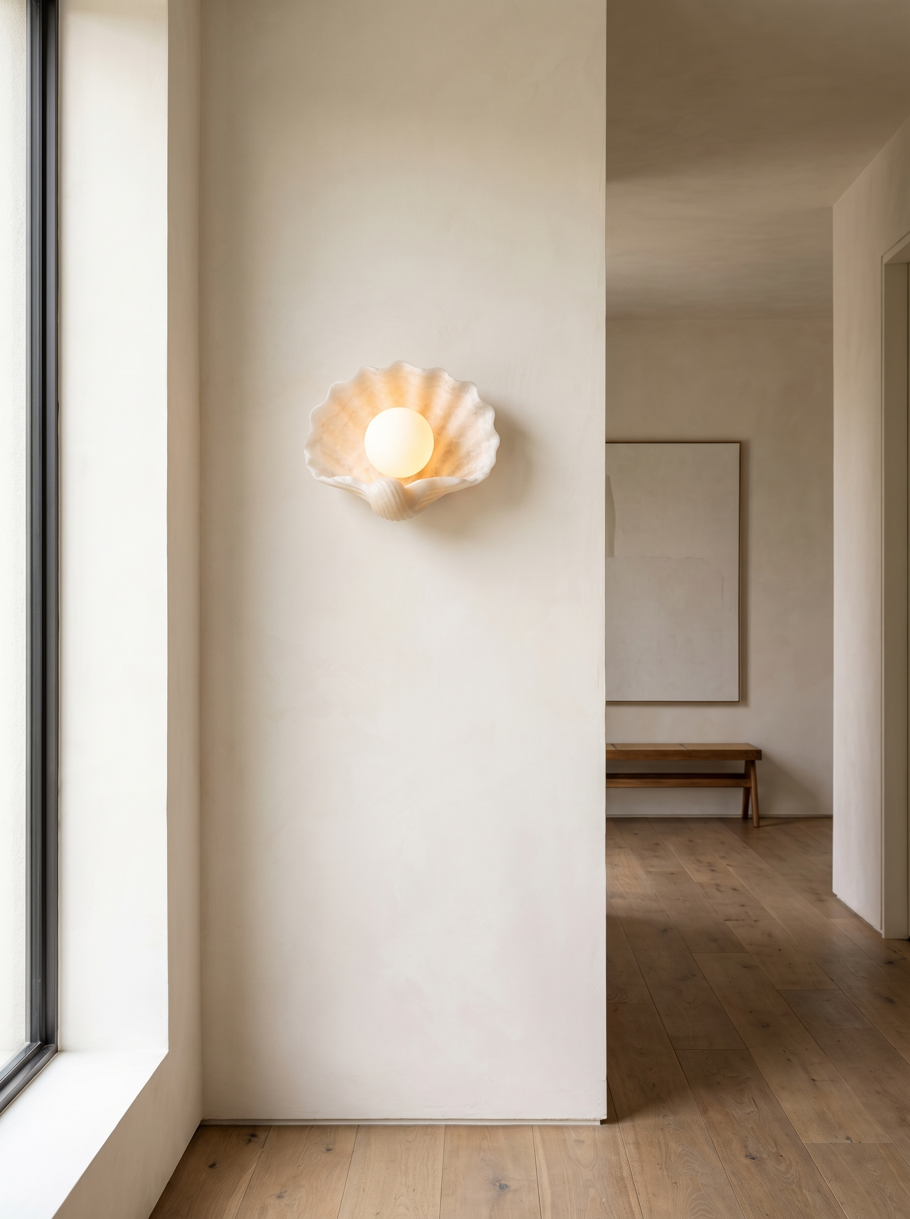AIR HAVEN Alabaster Shell Wall Sconce signature lifestyle