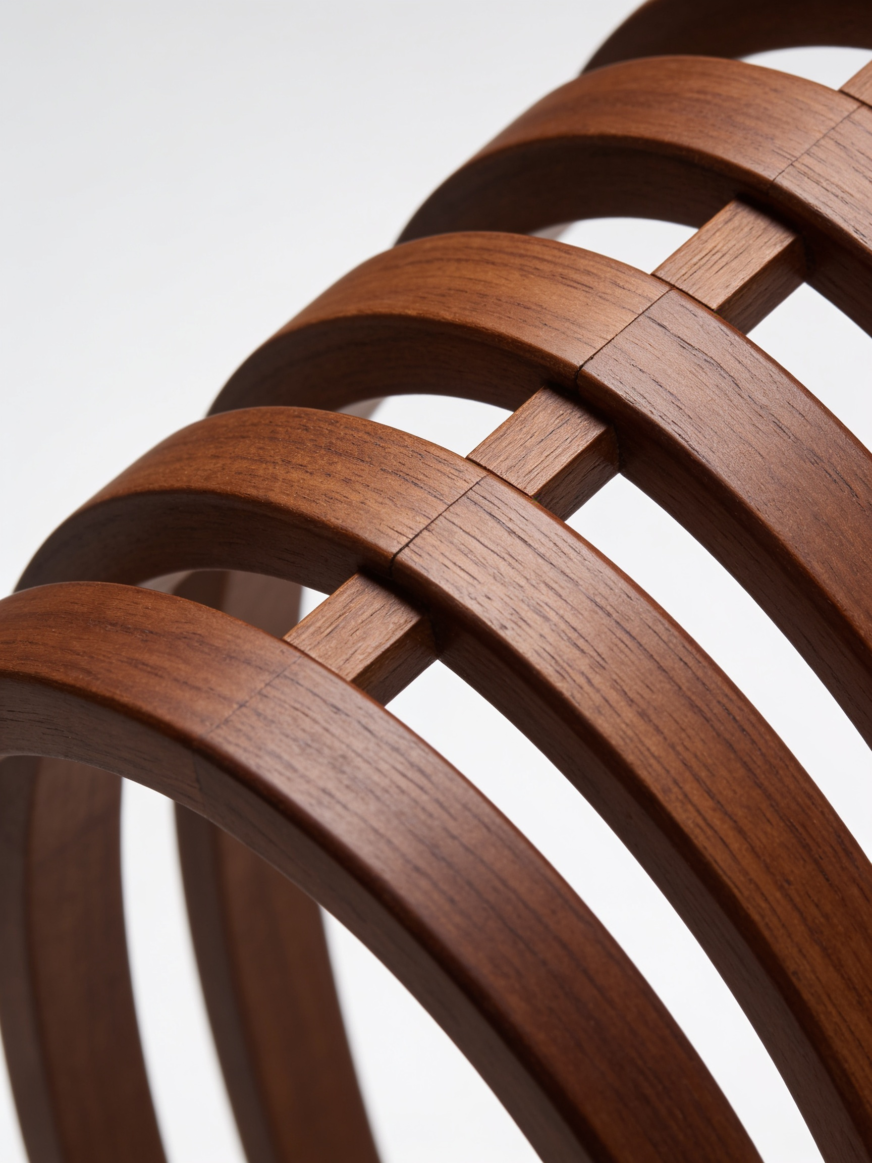 AIR HAVEN Hollowed Walnut Pendant Light - Walnut Wood Grain Material Detail