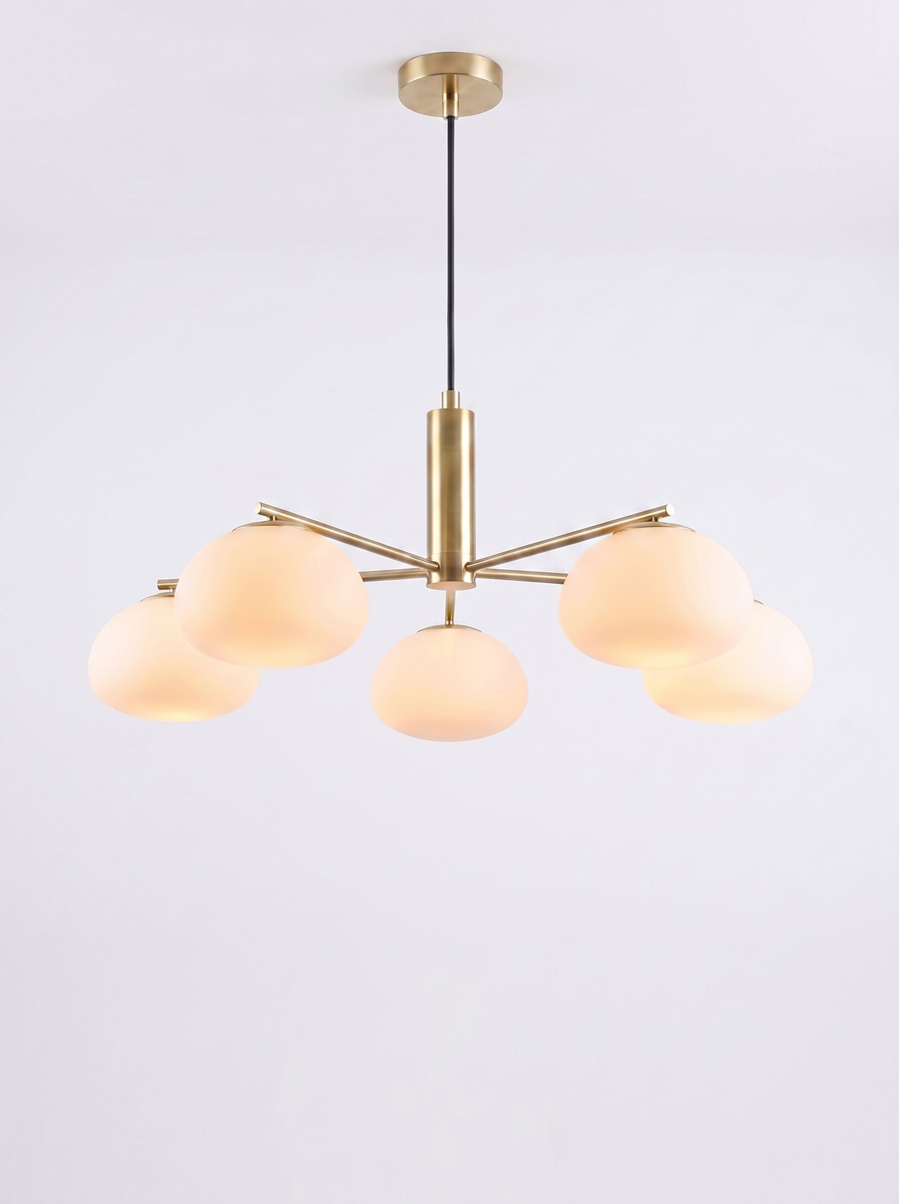 AIR HAVEN Opal Glass Sputnik Chandelier - White Hero