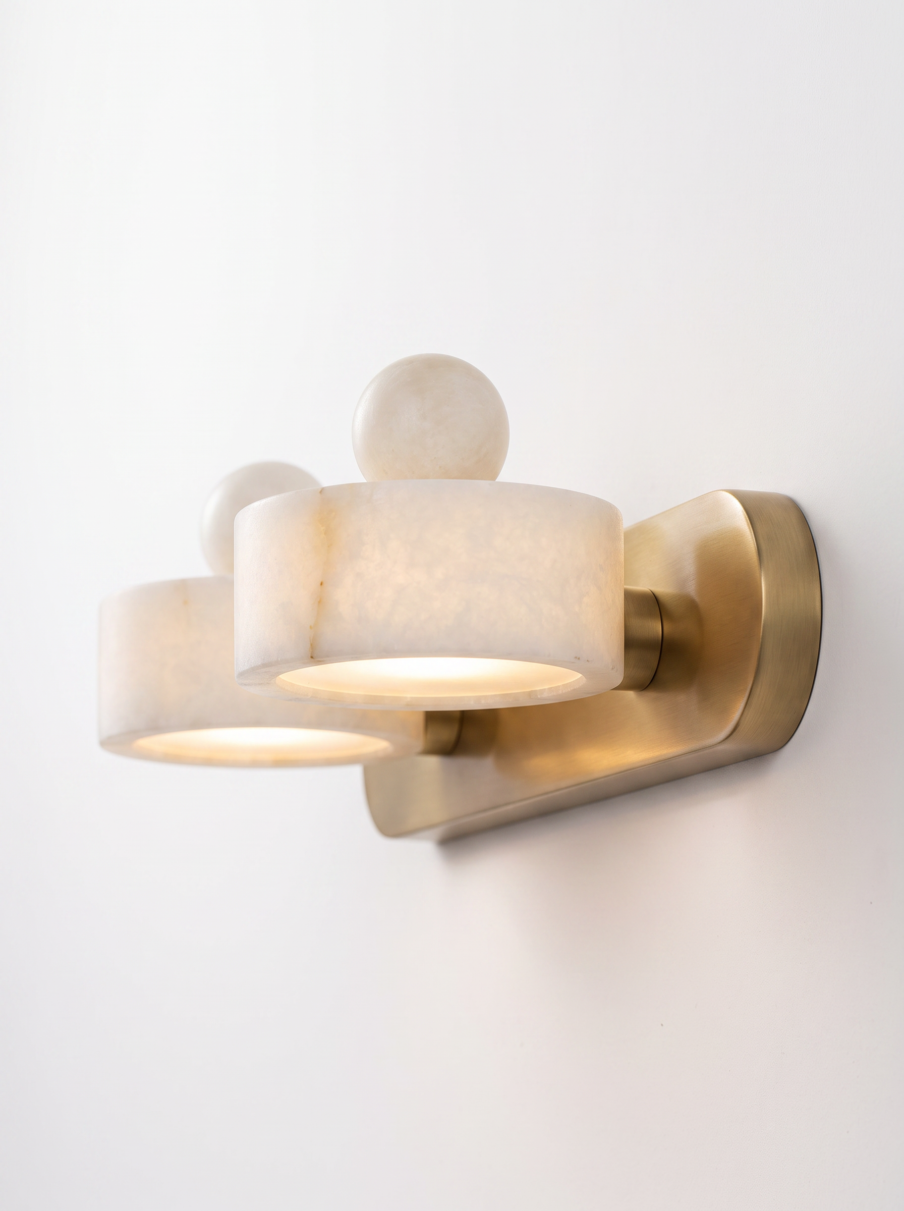 AIR HAVEN Alabaster Vanity Light Bar - Side Profile Elevation