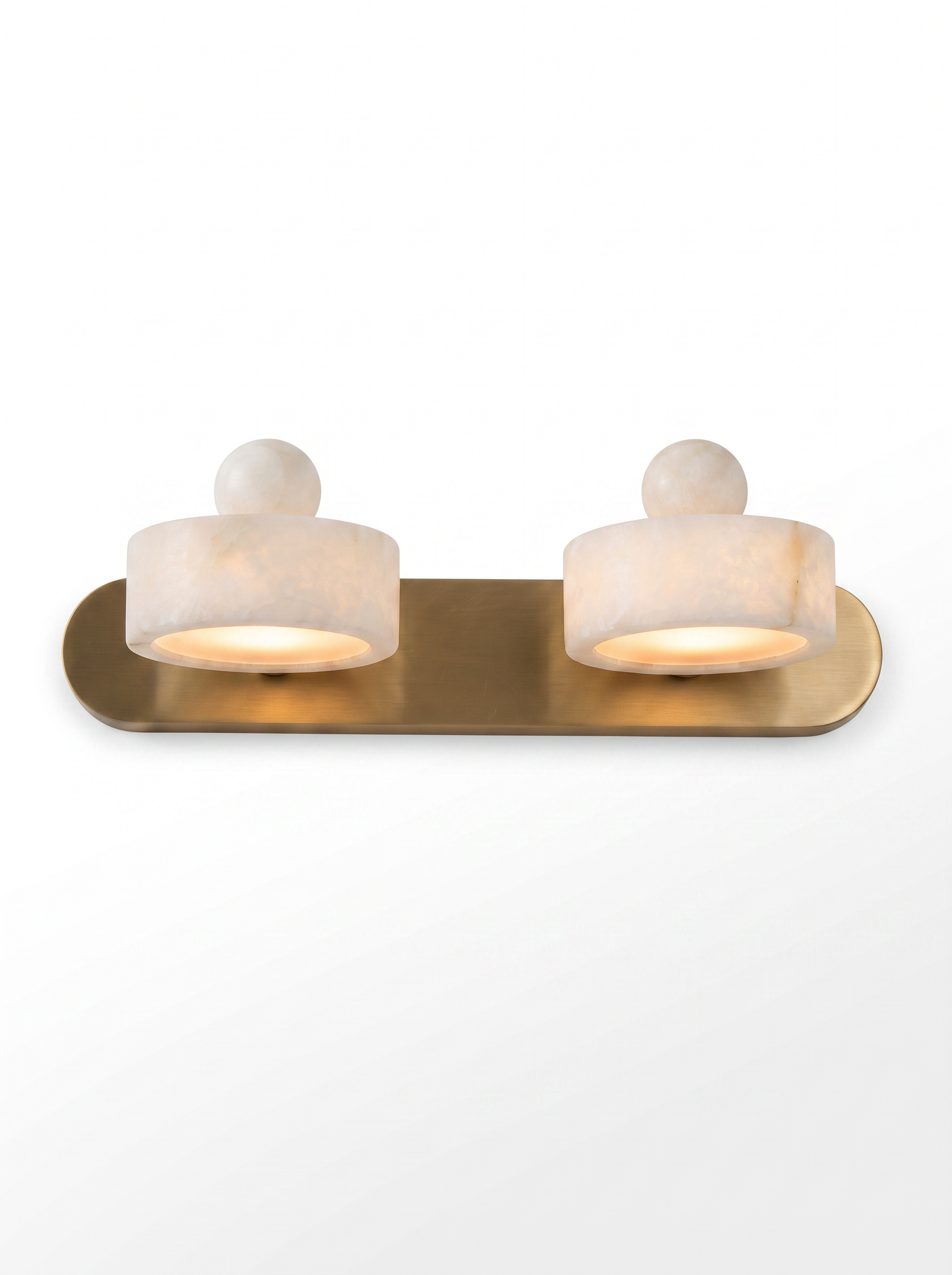 AIR HAVEN Alabaster Vanity Light Bar - White Hero (2 Heads)