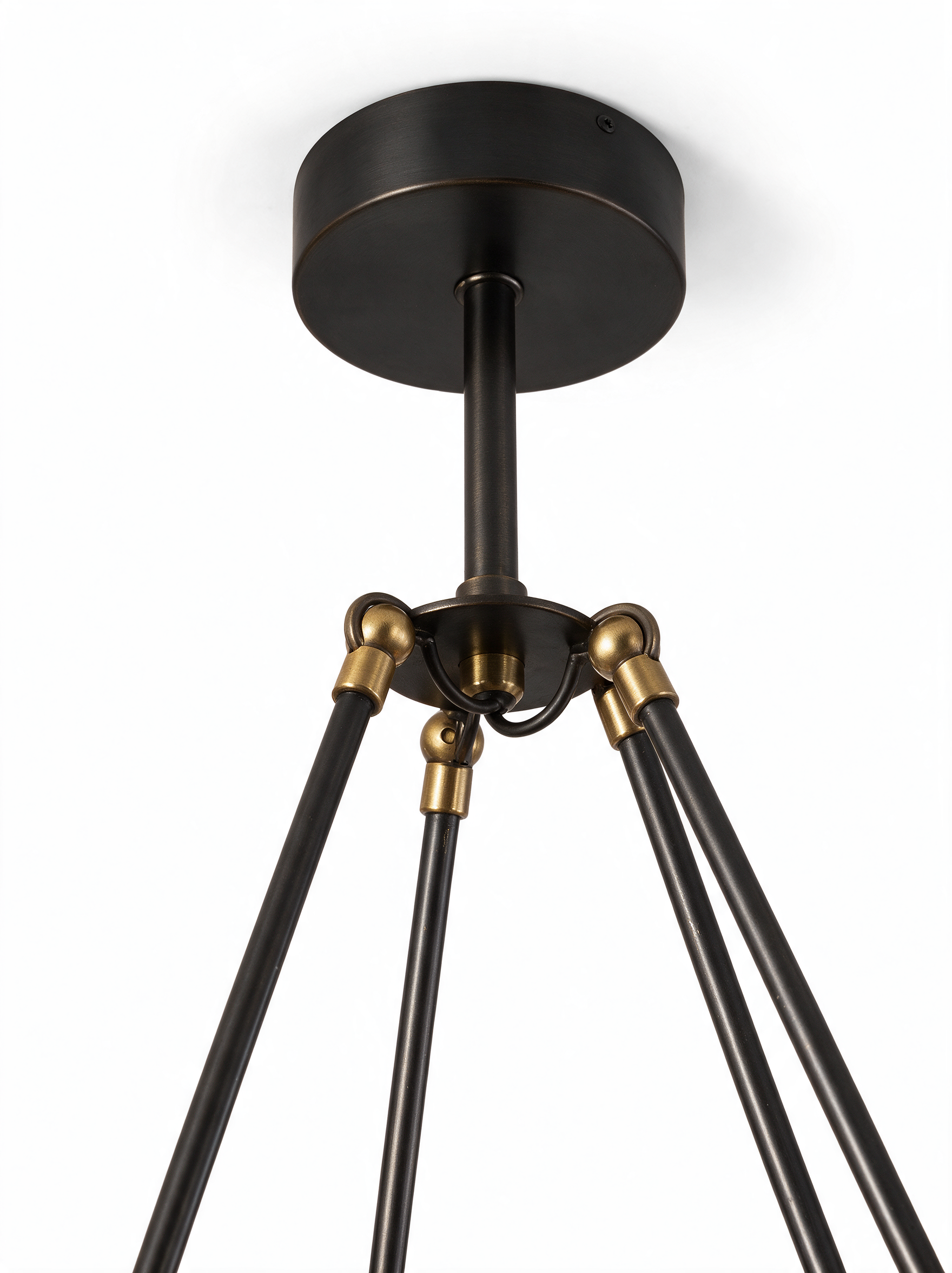 AIR HAVEN Ribbed Alabaster Chandelier - canopy construction detail